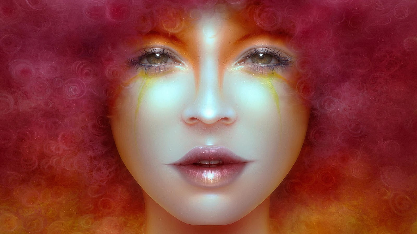 makeup, model, face, 720P, colorful, artwork, women, HD Wallpaper