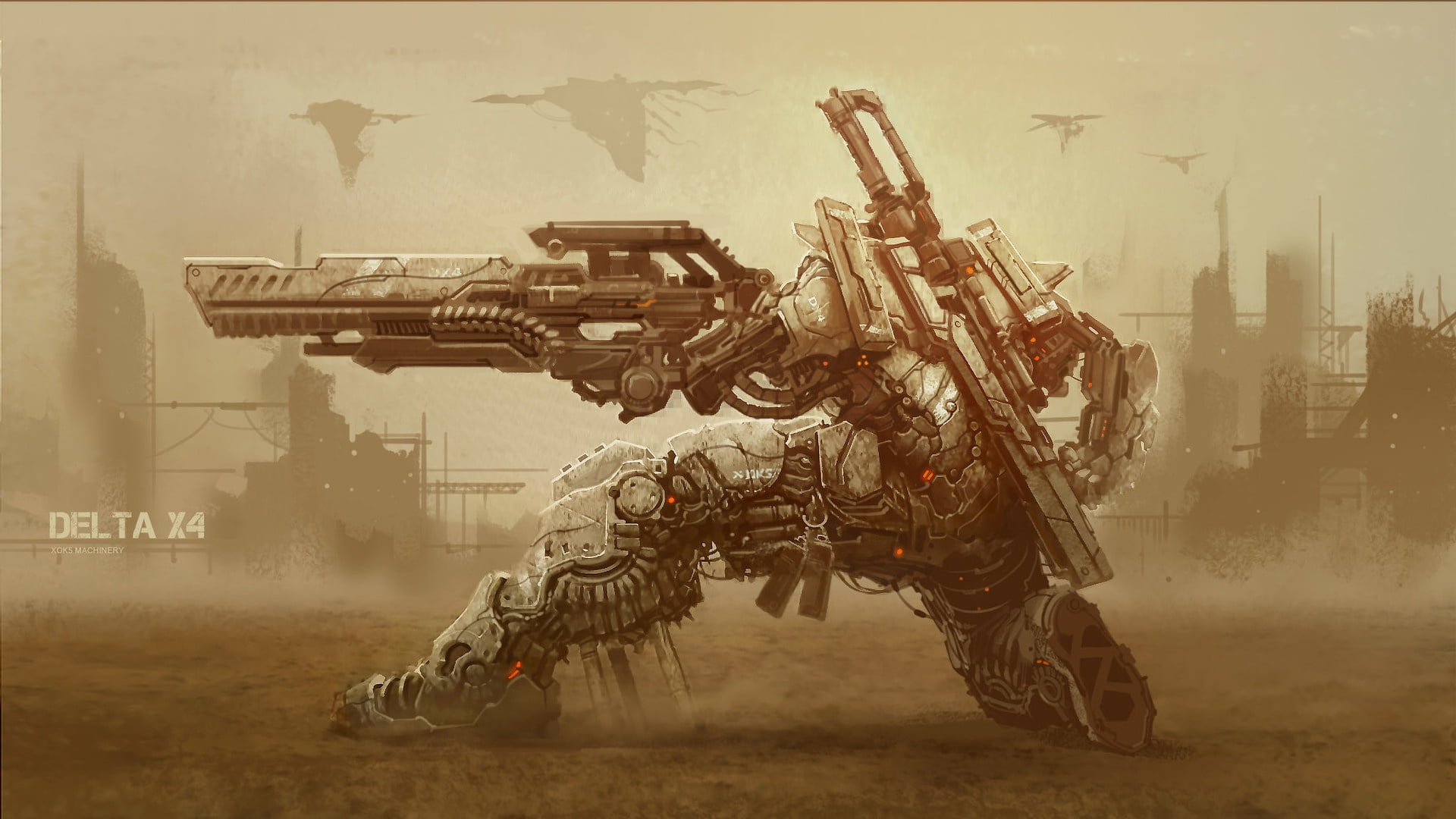 1080P, Futuristic, Mech, Sci Fi, Mecha, HD Wallpaper