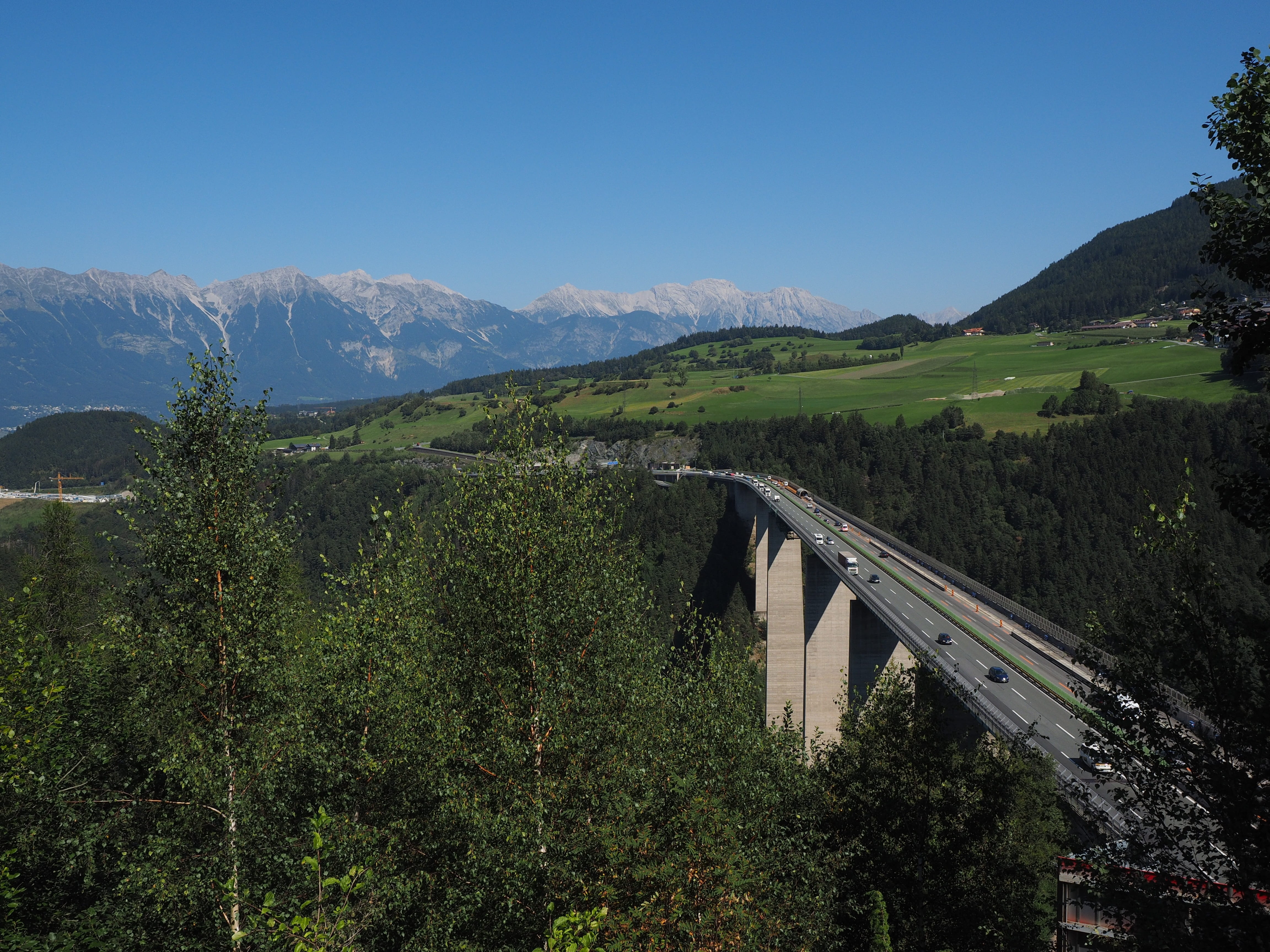 transportation, mieminger chain, beauty in nature, mountain, mountain range, car bridge, bridge, no people, sky, outdoors, scenics - nature, brenner autobahn, HD Wallpaper