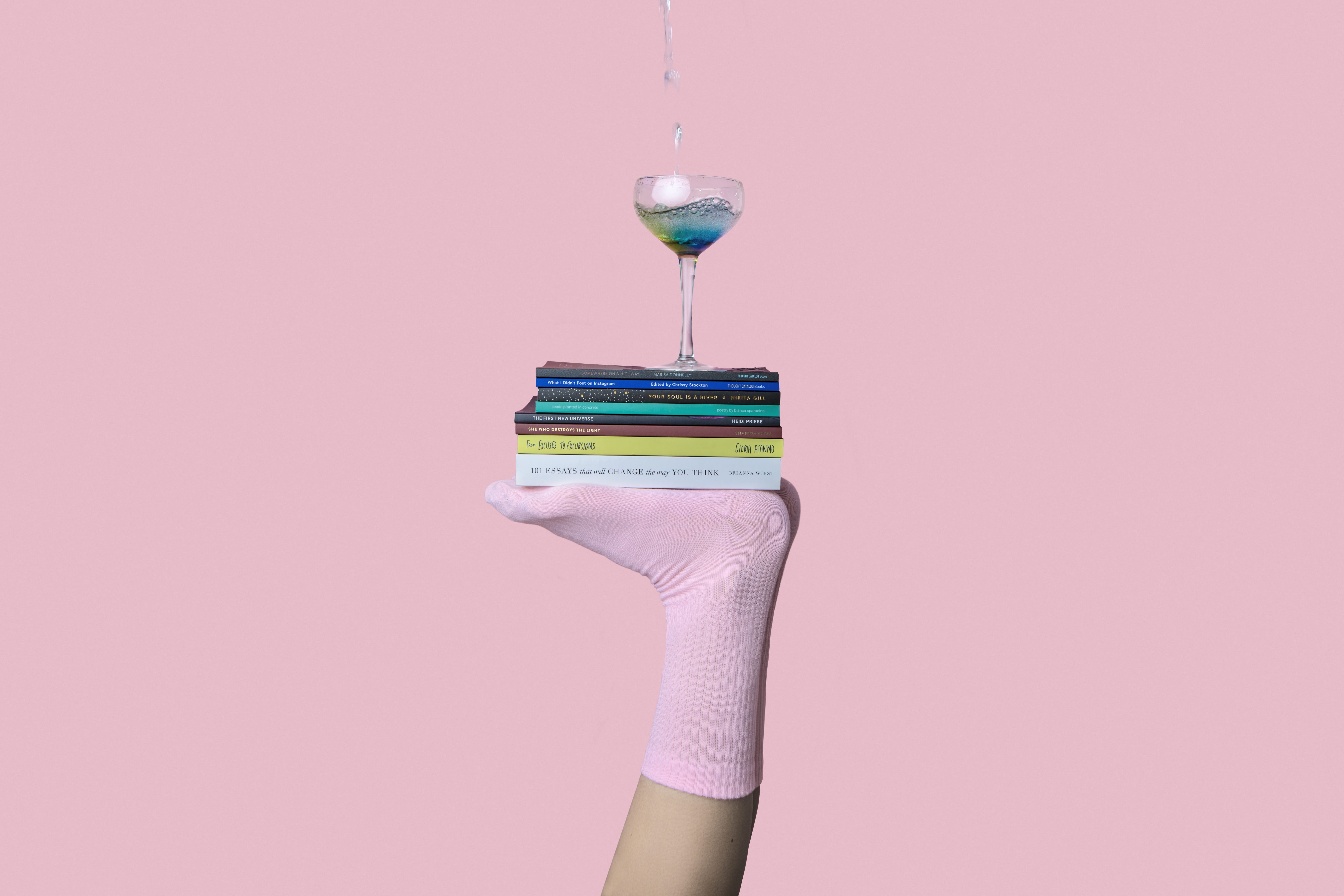 body part, human limb, one person, 5K, holding, martini, close-up, socks, finger, book, person, pink color, glass, hanging, single object, studio shot, HD Wallpaper