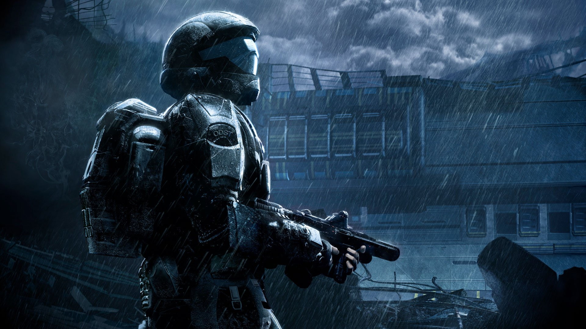odst, shooter, gun, weapon, war, action, futuristic, halo, 1odst, 1080P, warrior, fps, sci-fi, fighting, HD Wallpaper