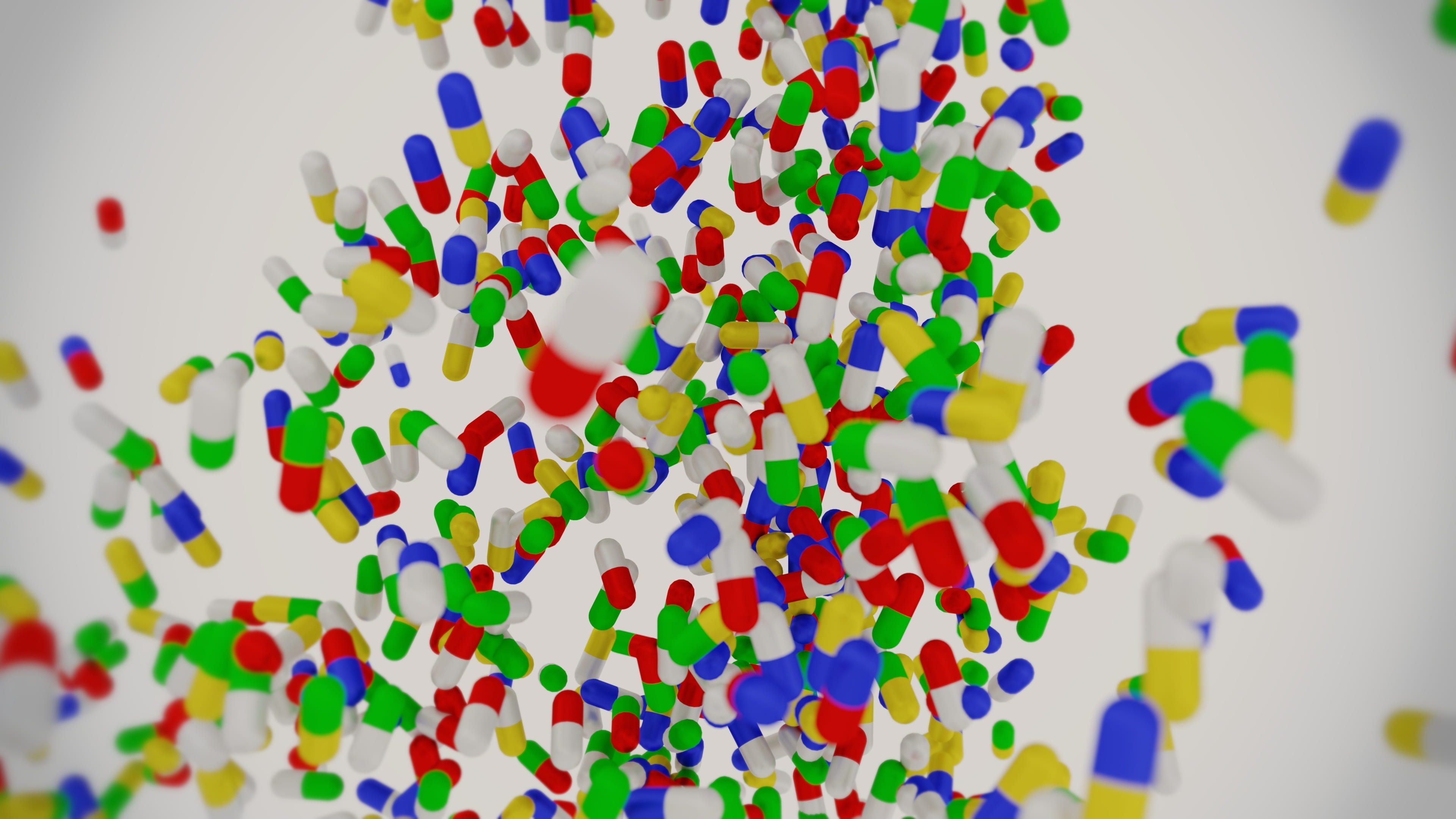 decoration, party - social event, creativity, confetti, no people, heal, indoors, shape, healthcare, medical, 4K, capsule, abundance, excitement, selective focus, HD Wallpaper