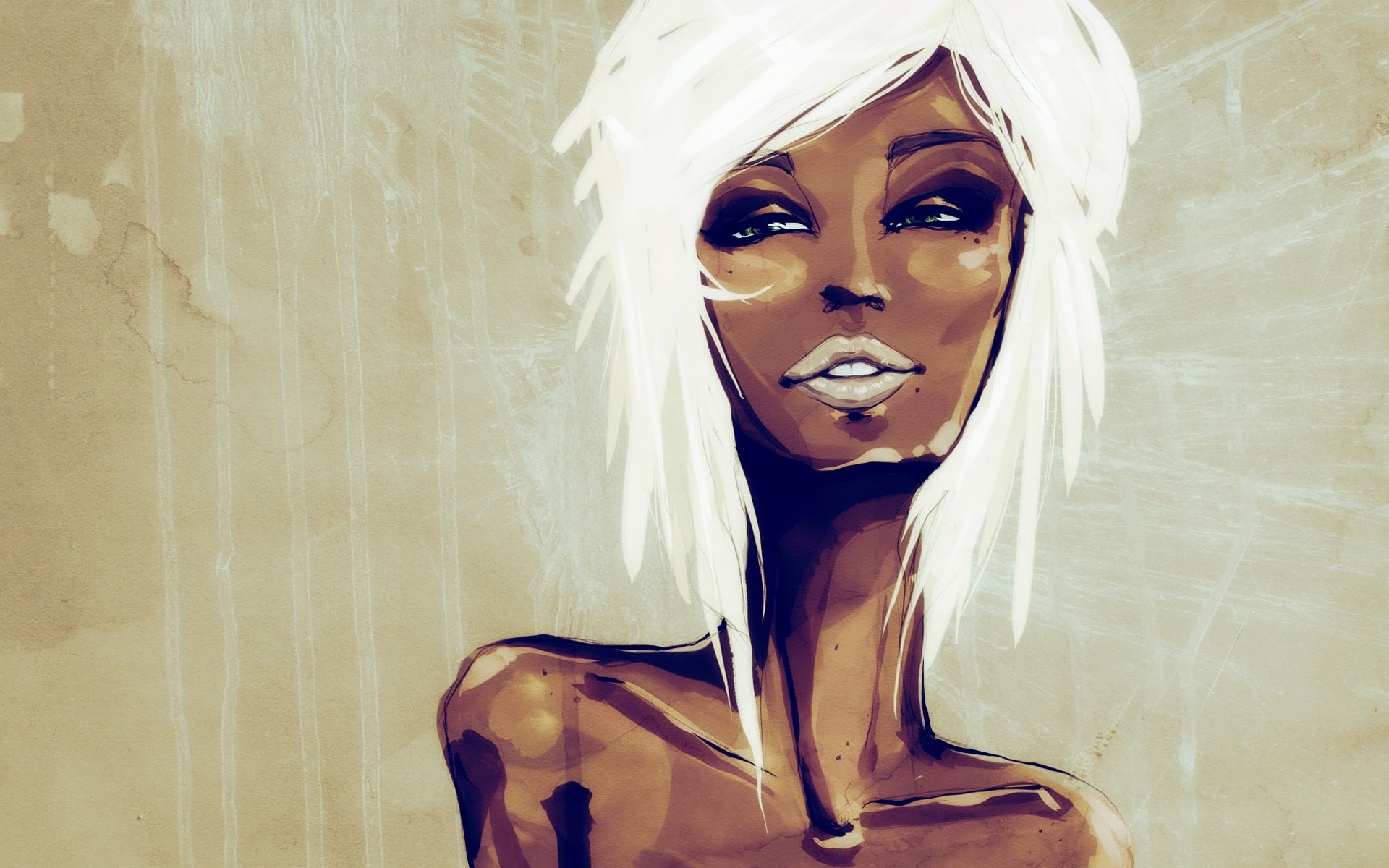 1080P, blonde, girl, figure, mulatto, HD Wallpaper