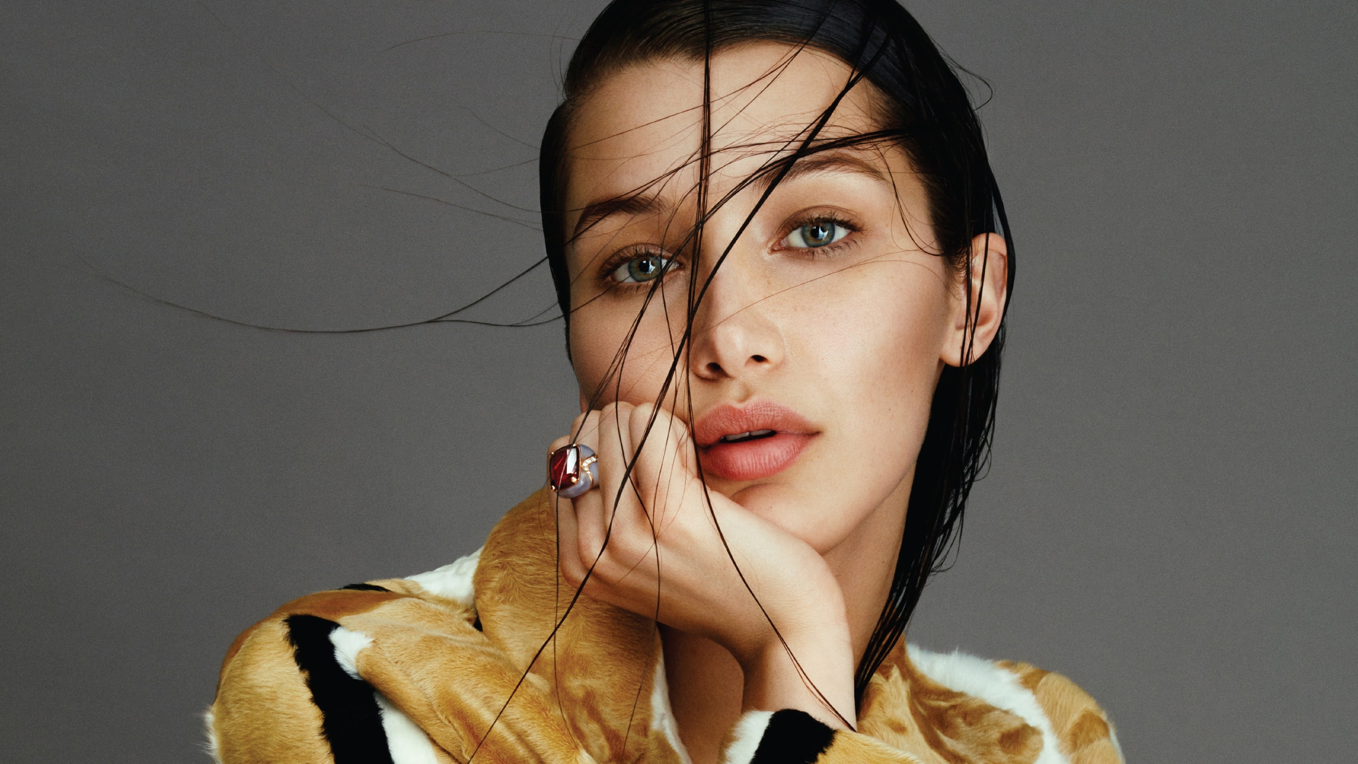 Bella Hadid, 2K, IMG Models, Harpers Bazaar, HD Wallpaper