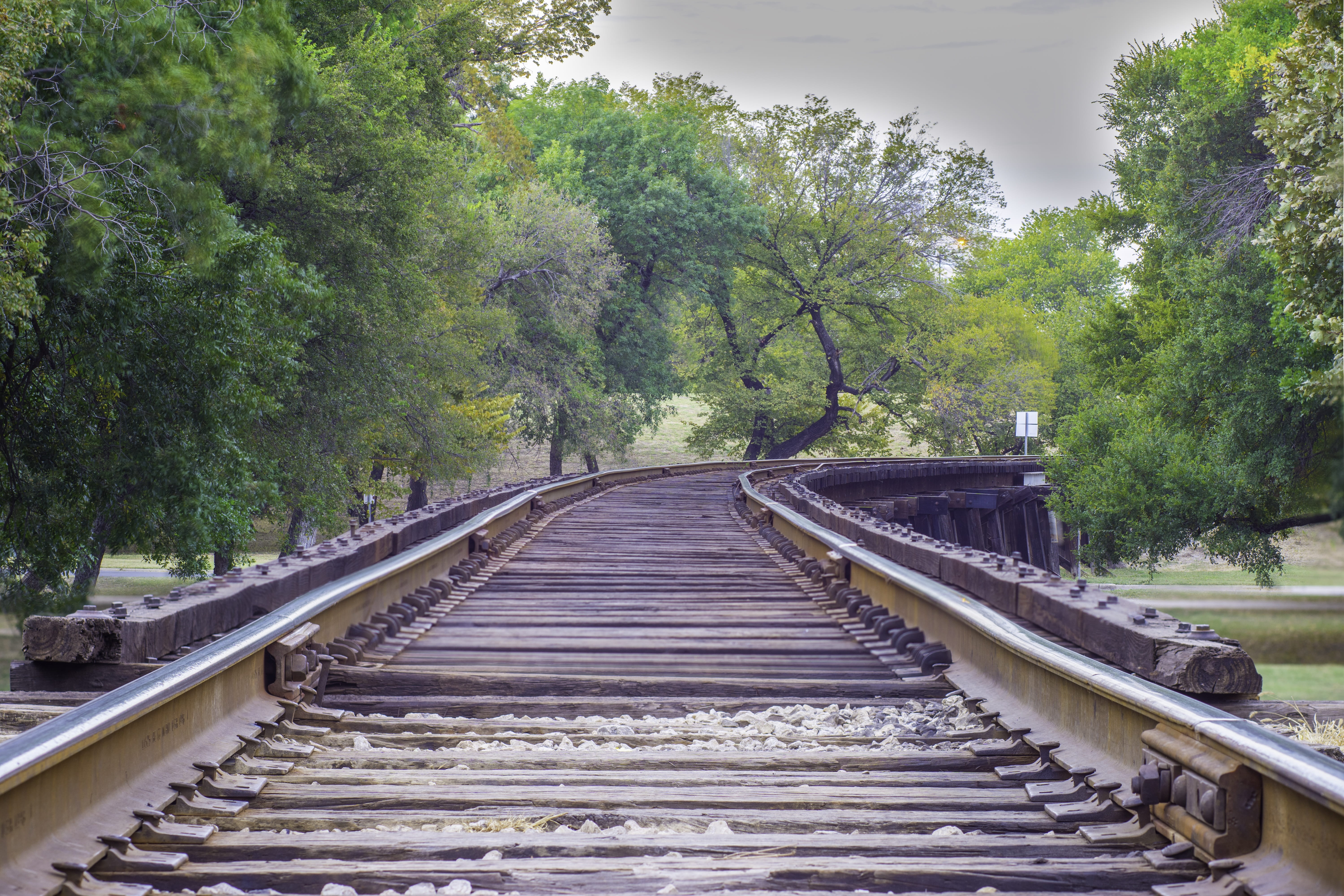 rail transportation, Train, parallel, nature, diminishing perspective, railroad track, Travel, Trees, metal, growth, outdoor, gravel, journey, railway, HD Wallpaper