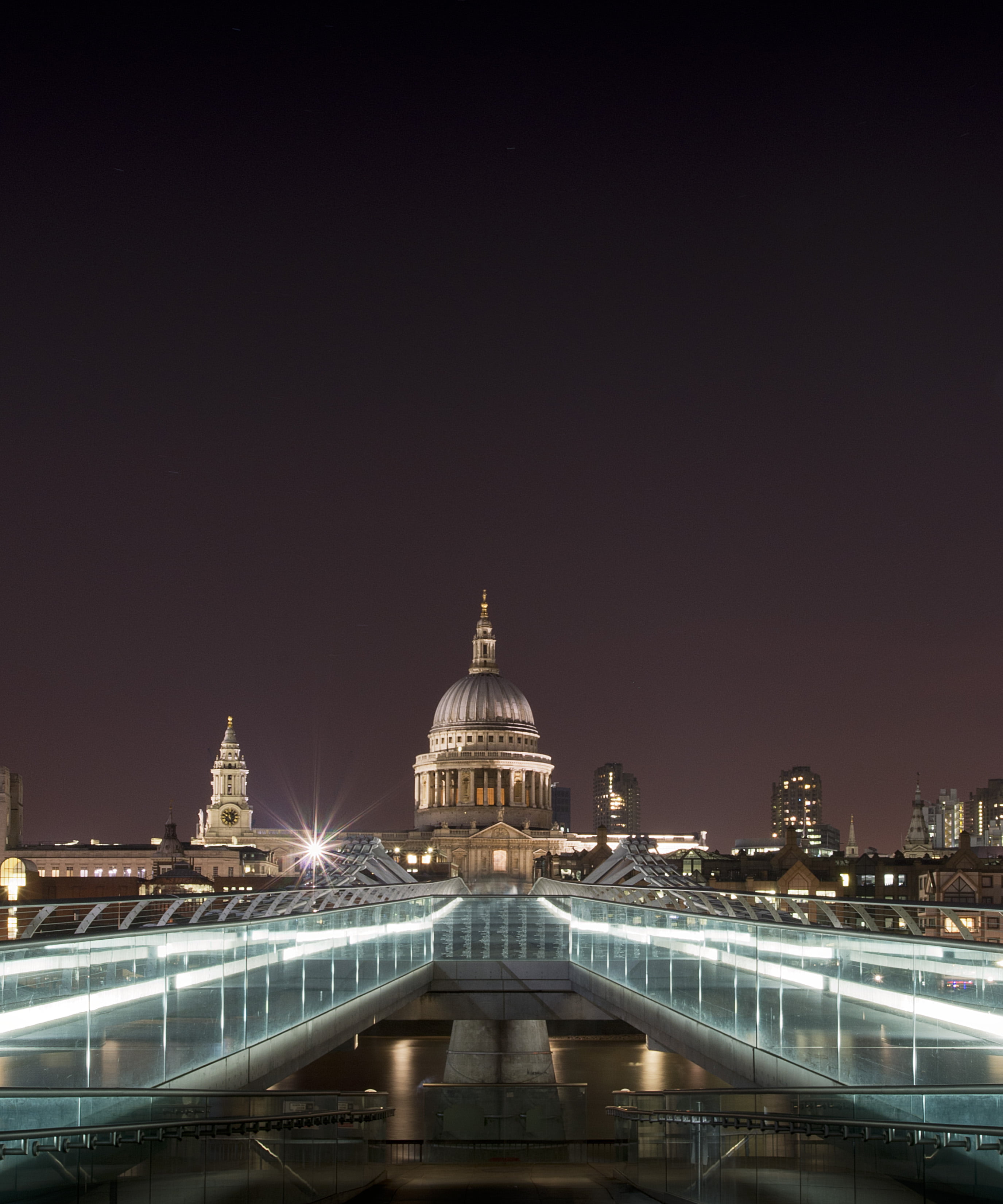 sky, 2K, night, dome, building, government, travel destinations, tourism, copy space, st pauls cathedral, nature, no people, cathedral, water, building exterior, Phone HD Wallpaper