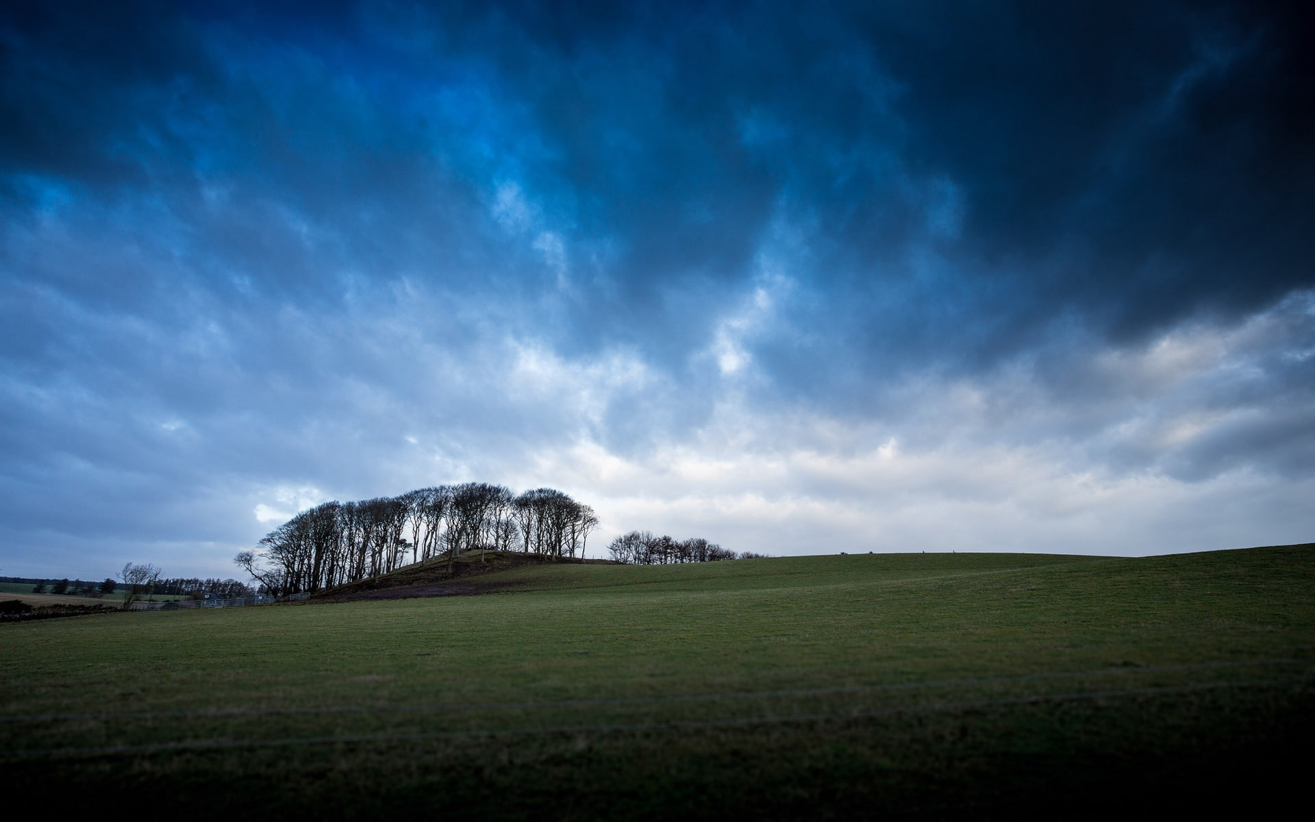 green, Valleys, Scotland, United, Trees, lawn, Sky, Clouds, 1080P, Blue, Kingdom, Grass, HD Wallpaper