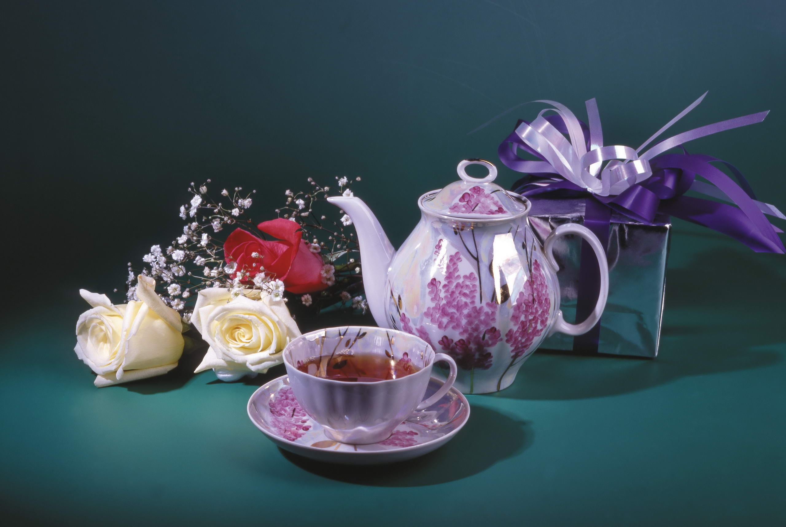 food and drink, nature, food, rose - flower, flower, transparent, cultures, decoration, white, purple, petal, tea Cup, plate, floral, 2K, ceramic, pink Color, HD Wallpaper