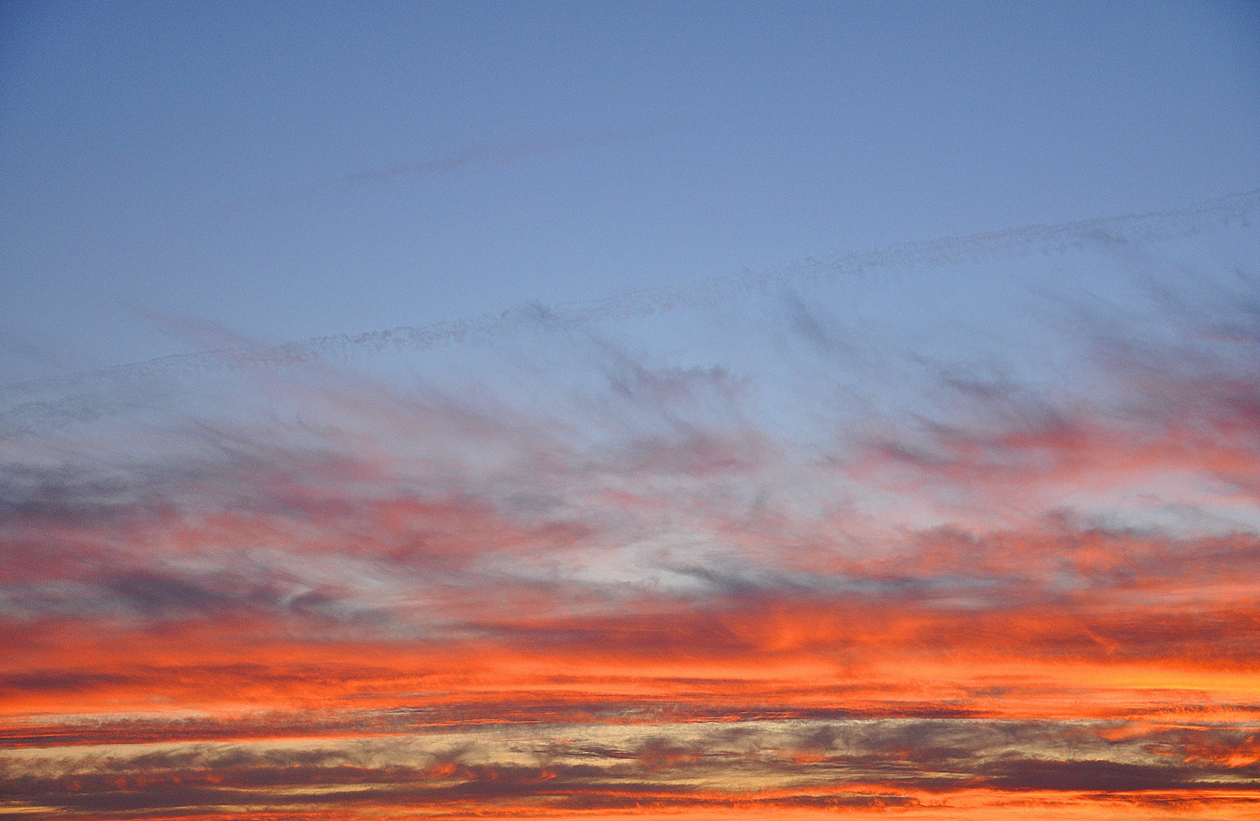 red, cloud - sky, Clouds, outdoors, Nature, reddish, low angle view, no people, scenics, full frame, meteorology, environment, Sky, idyllic, Sunset, tranquility, HD Wallpaper