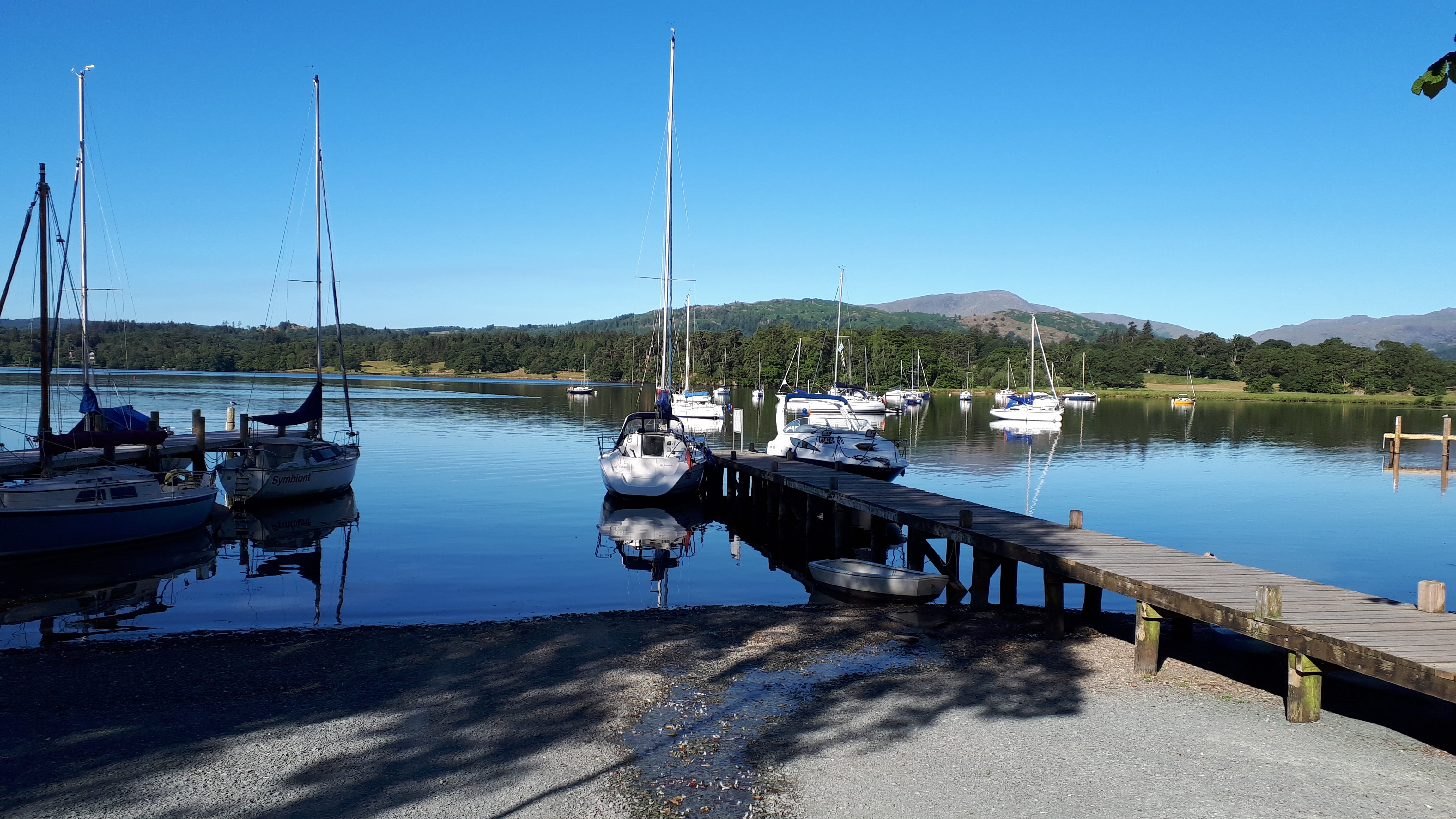 day, lake district national park, cumbria, sky, ambleside, water, transportation, pole, mast, uk, mode of transportation, united kingdom, moored, no people, HD Wallpaper