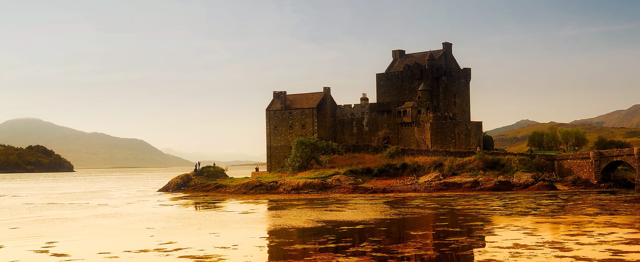 concrete, castle, travel, nature, rural, fortress, land, architecture, hdr, landmark, the past, sea, sky, old, country, landscape, countryside, tourism, HD Wallpaper