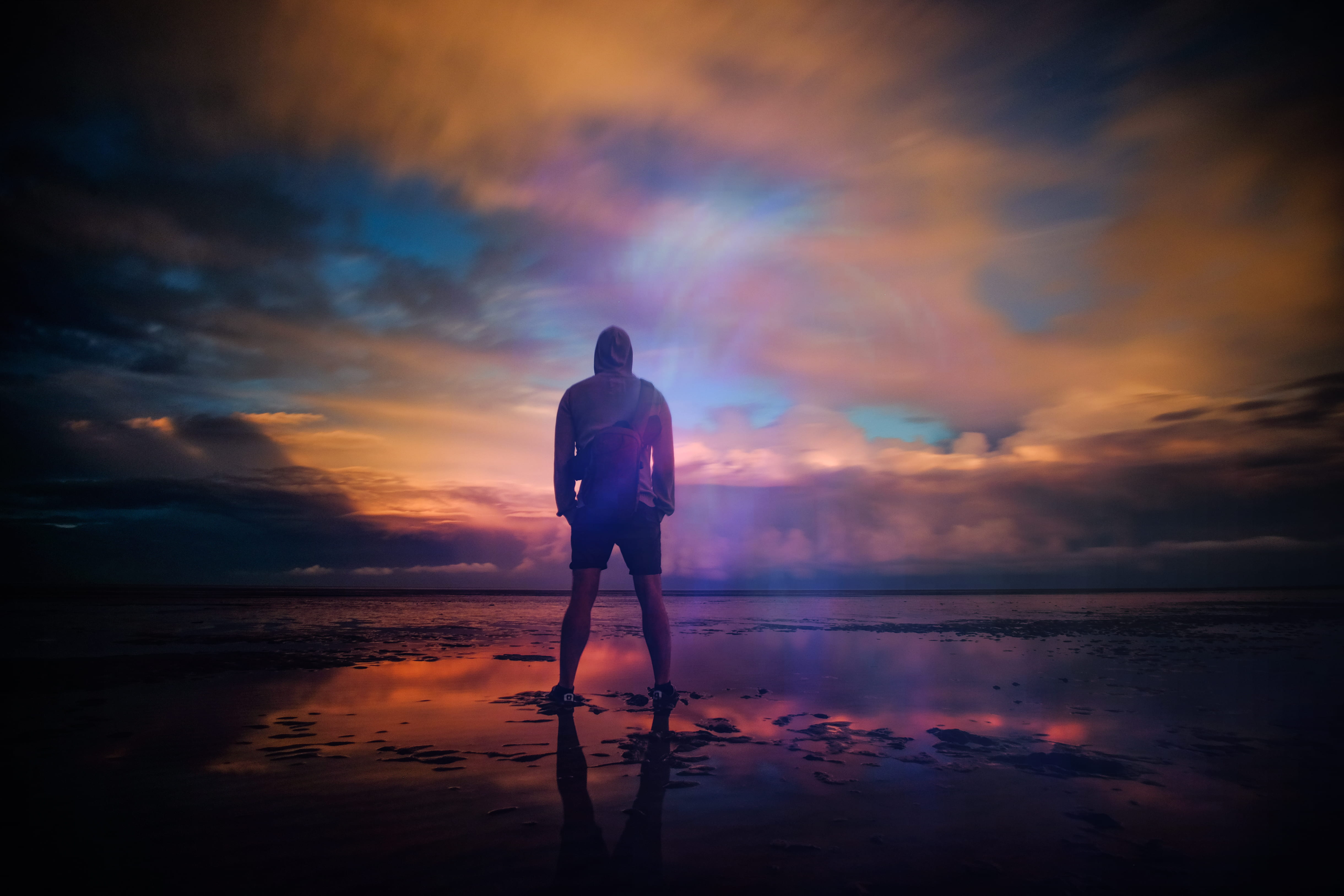fitness, land, romney, real people, bag, man, lowepro, field, dom, sunset, lifestyles, tranquility, scenics - nature, photography, 4K, water, run, cloud, HD Wallpaper