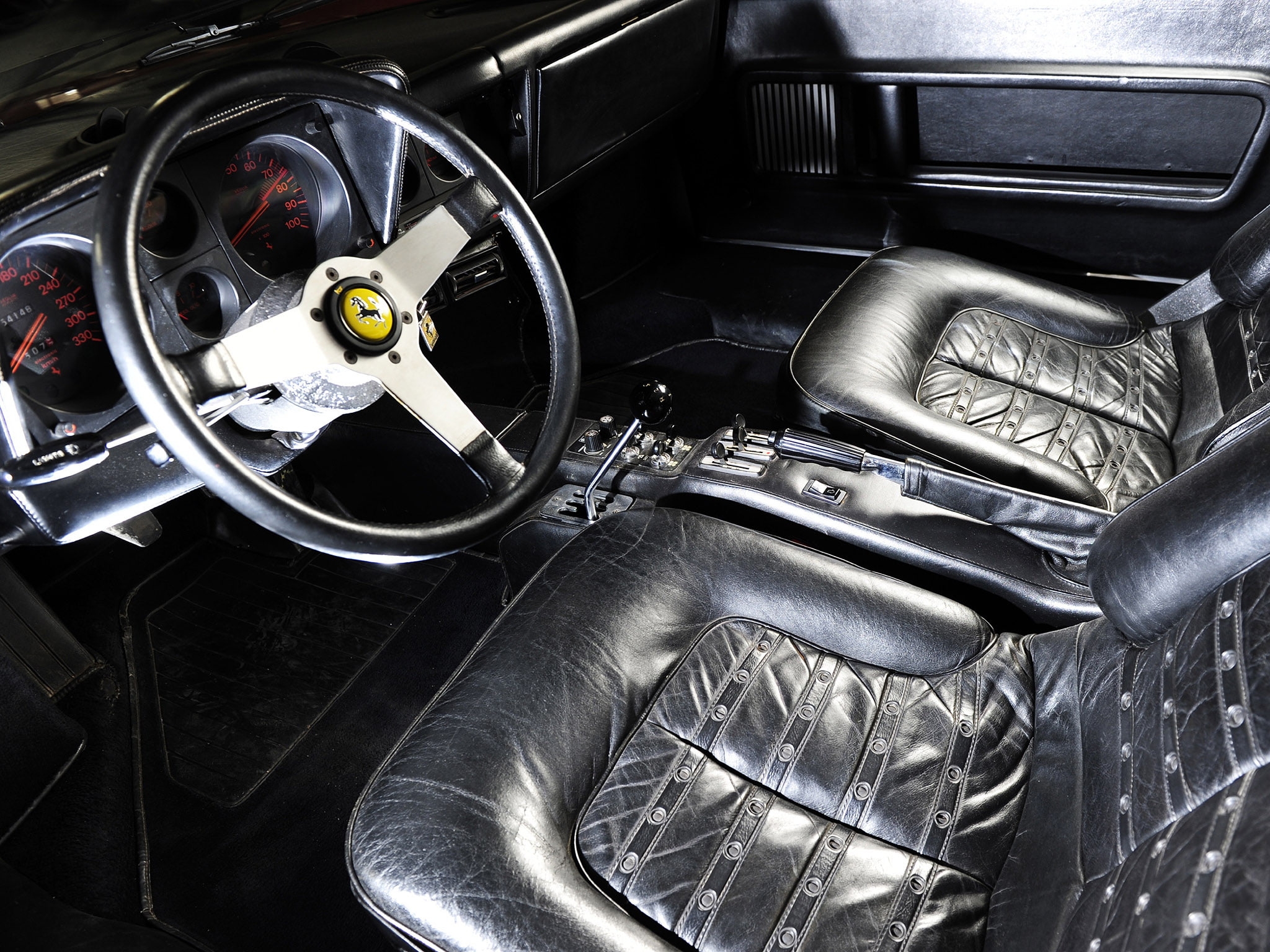 365, boxer, berlinetta, 1973, classic, supercar, interior, 1080P, gt4, supercars, ferrari, HD Wallpaper