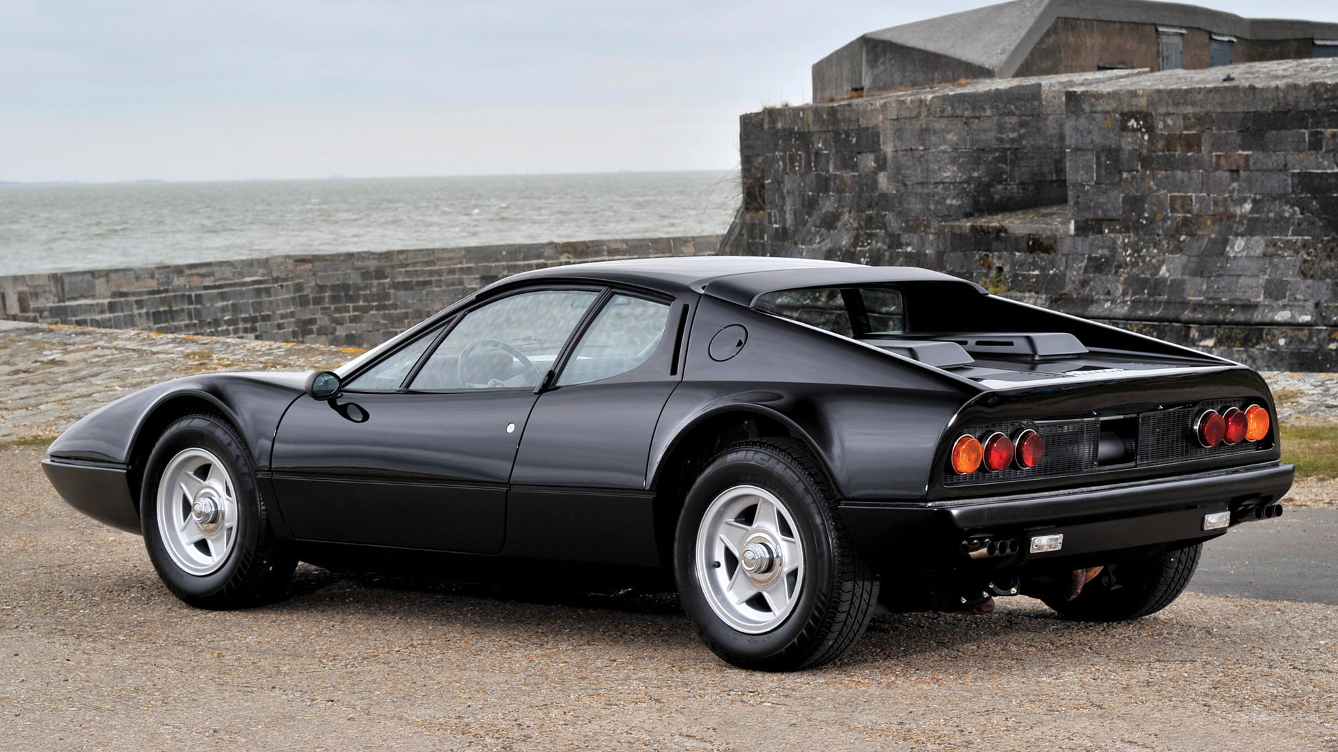 Old Car, Ferrari, 1080P, Black Car, Grand Tourer, Car, Sport Car, Coupé, Ferrari 365 GT4 Berlinetta Boxer, HD Wallpaper