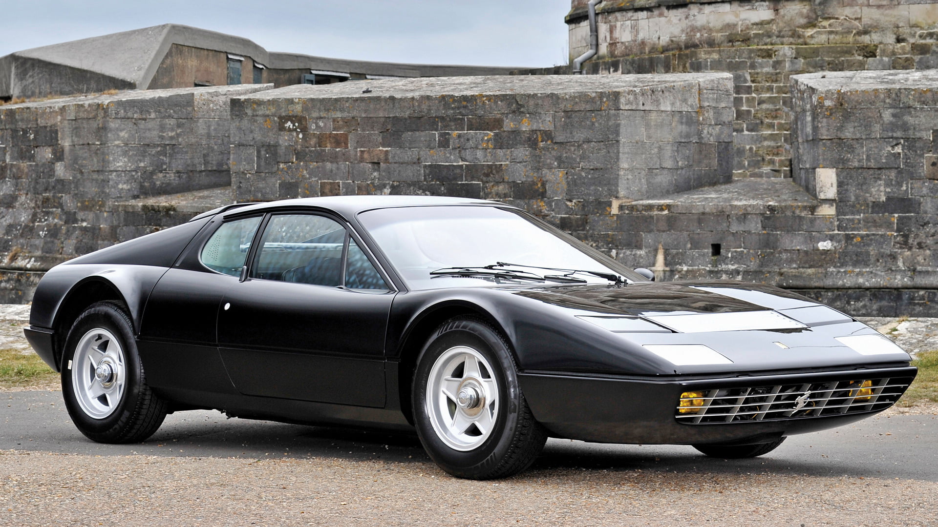 Old Car, Ferrari, Coupé, Sport Car, Black Car, 1080P, Grand Tourer, Ferrari 365 GT4 Berlinetta Boxer, Car, HD Wallpaper