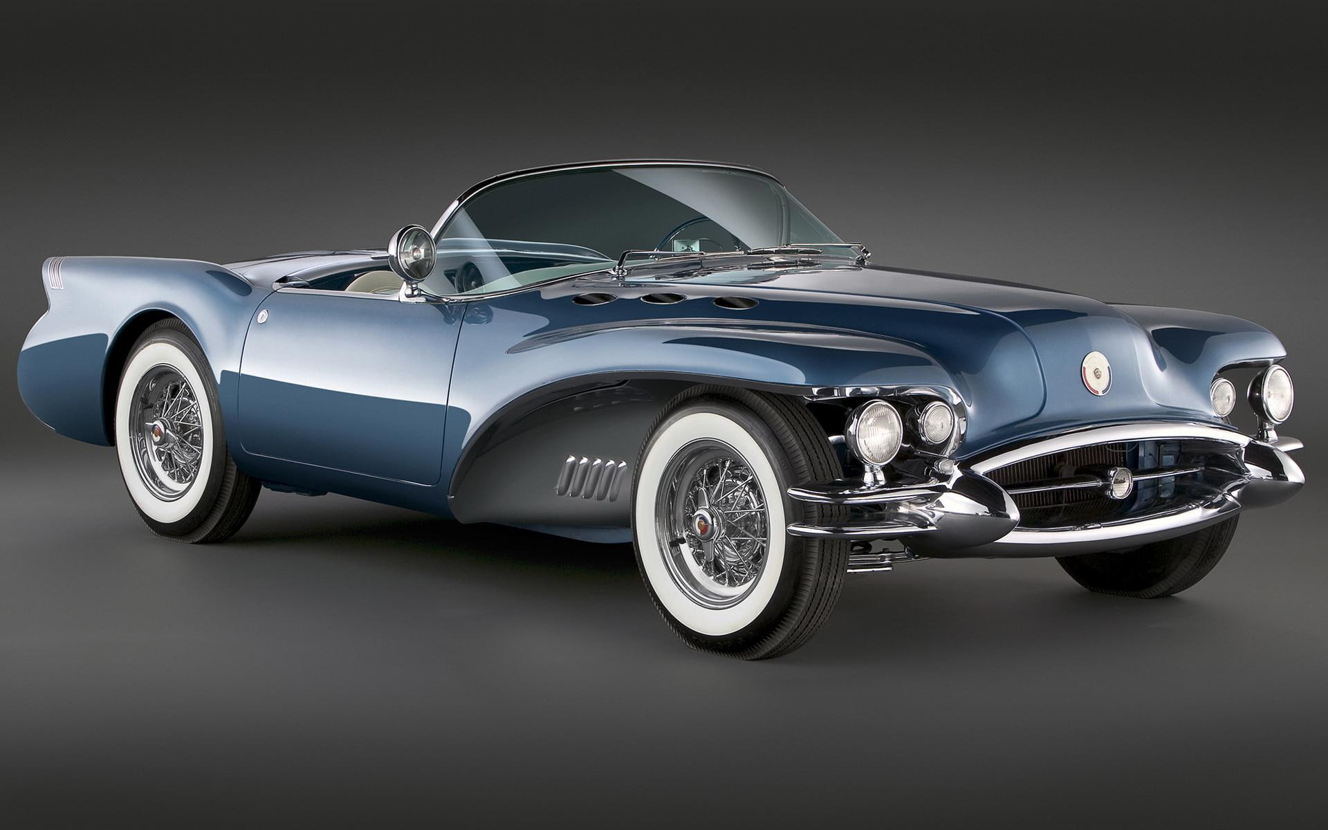 buick, blue, 1080P, 1920x1200, cars, classic, wildcat, buick wildcat, convertible, HD Wallpaper