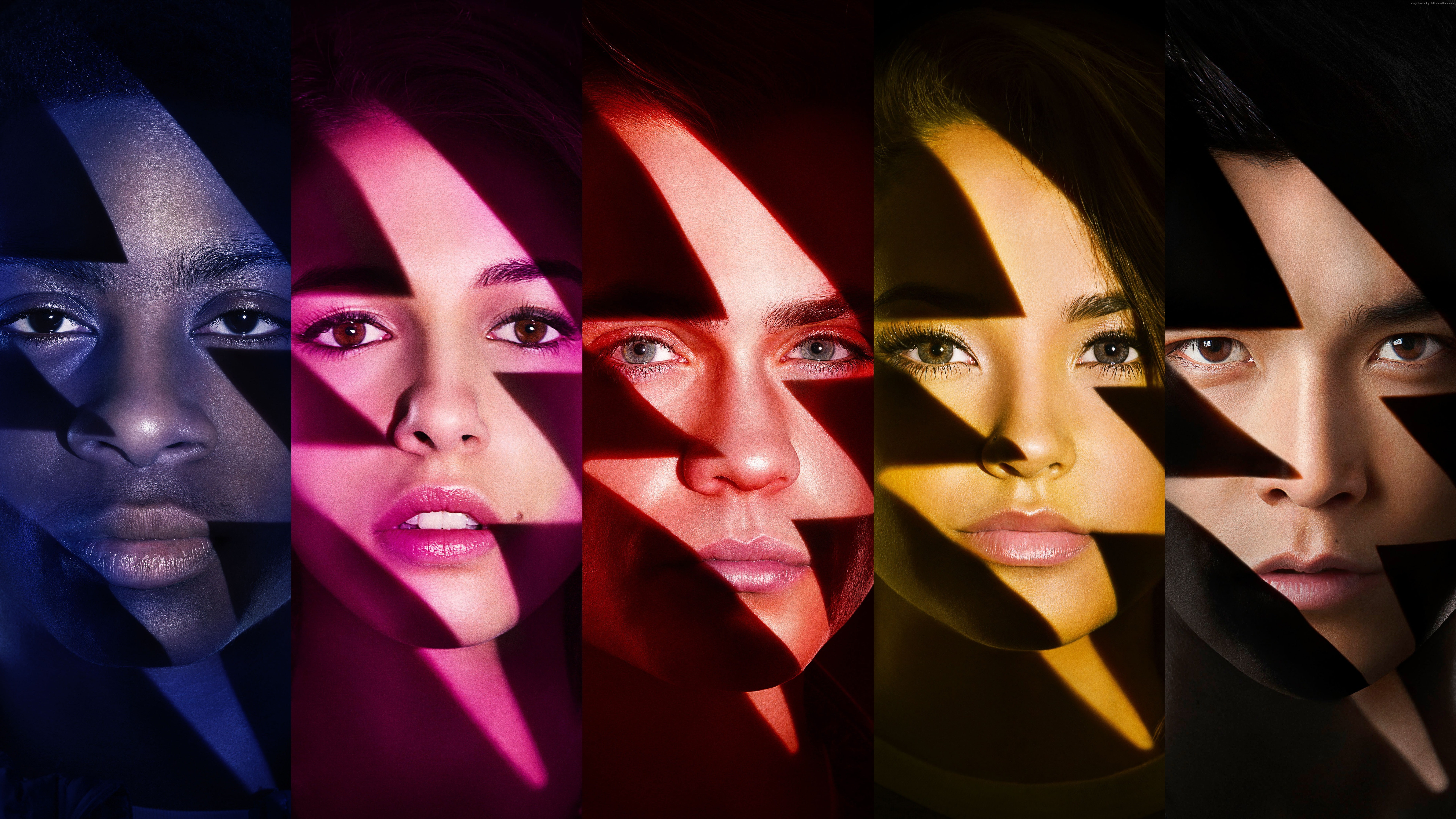 superhero, team, 8K, Dacre Montgomery, Becky G, Power Rangers, HD Wallpaper