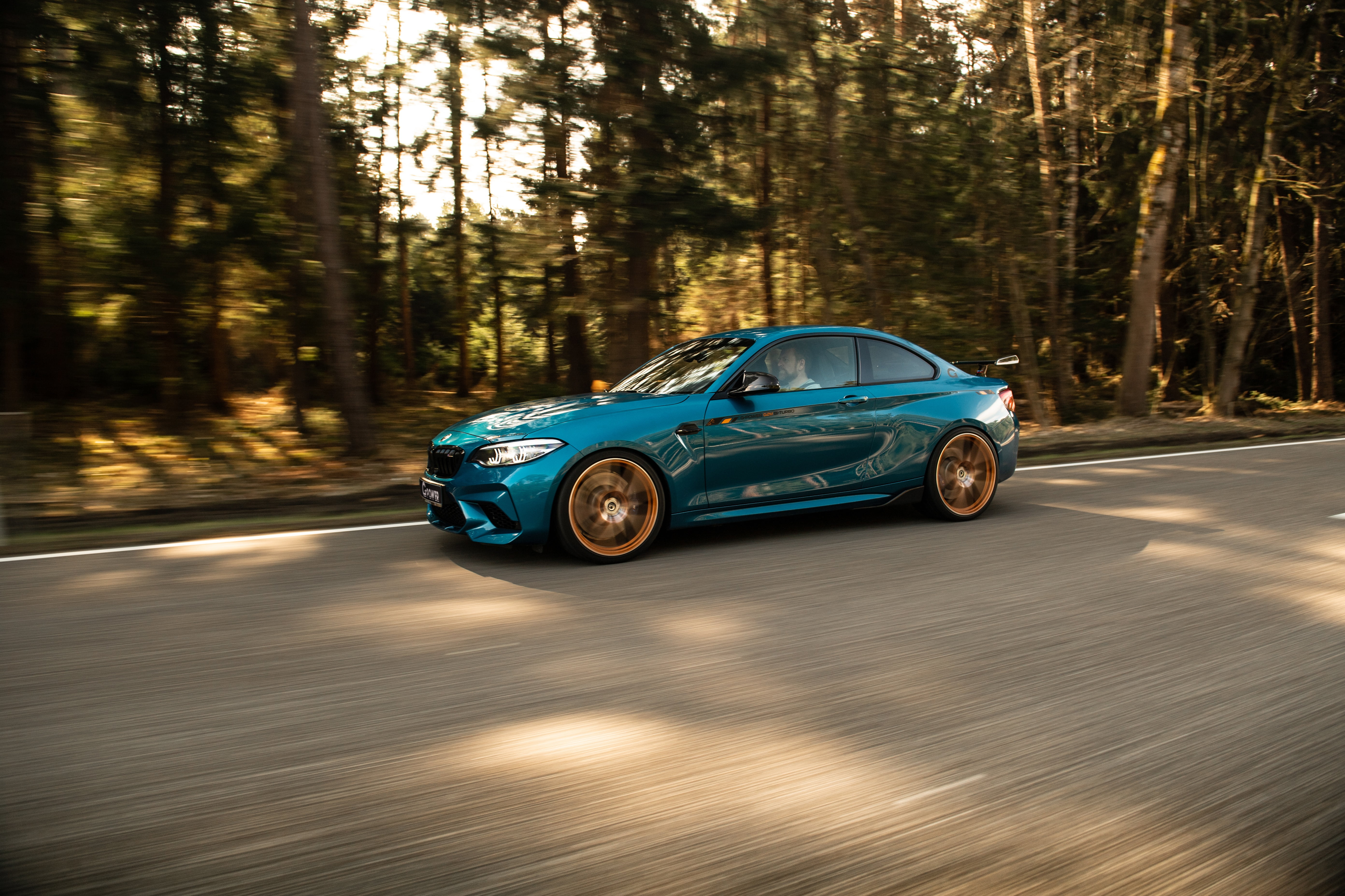 trees, G-Power, BMW, 5K, Competition, asphalt, BMW M2, F87, HD Wallpaper
