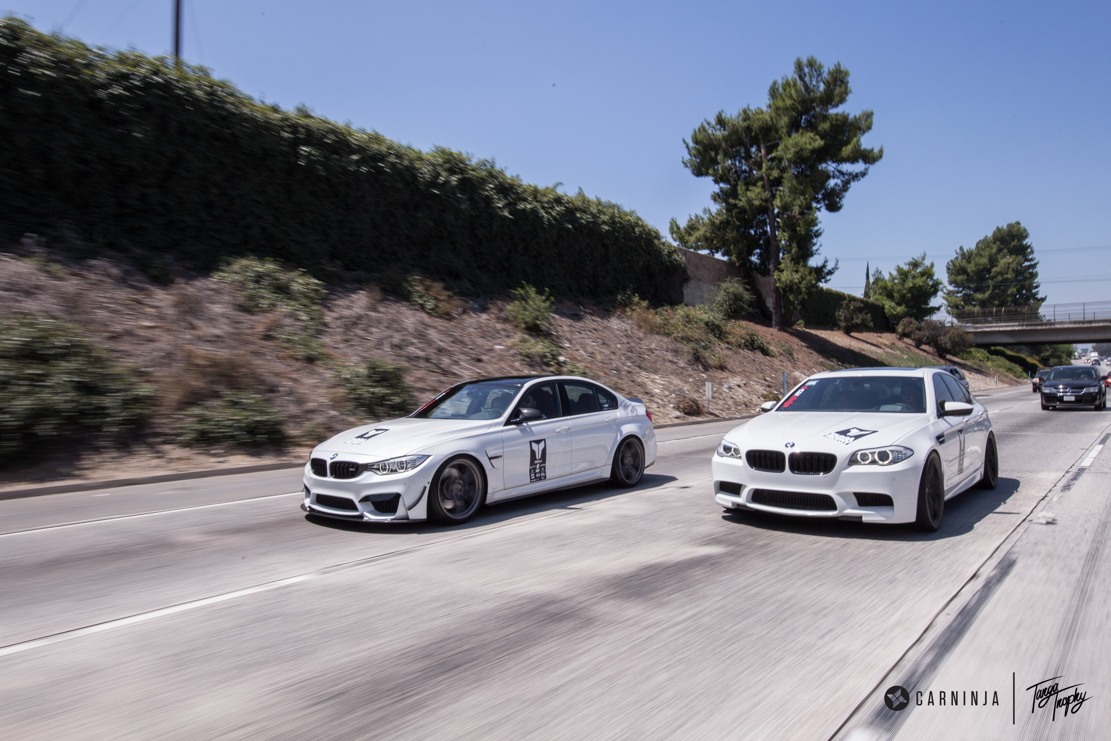 motor vehicle, targa, blurred motion, car, nature, plant, 4K, desert, on the move, sky, clear sky, street, Carninja, motion, stationary, speed, BMW M3, HD Wallpaper