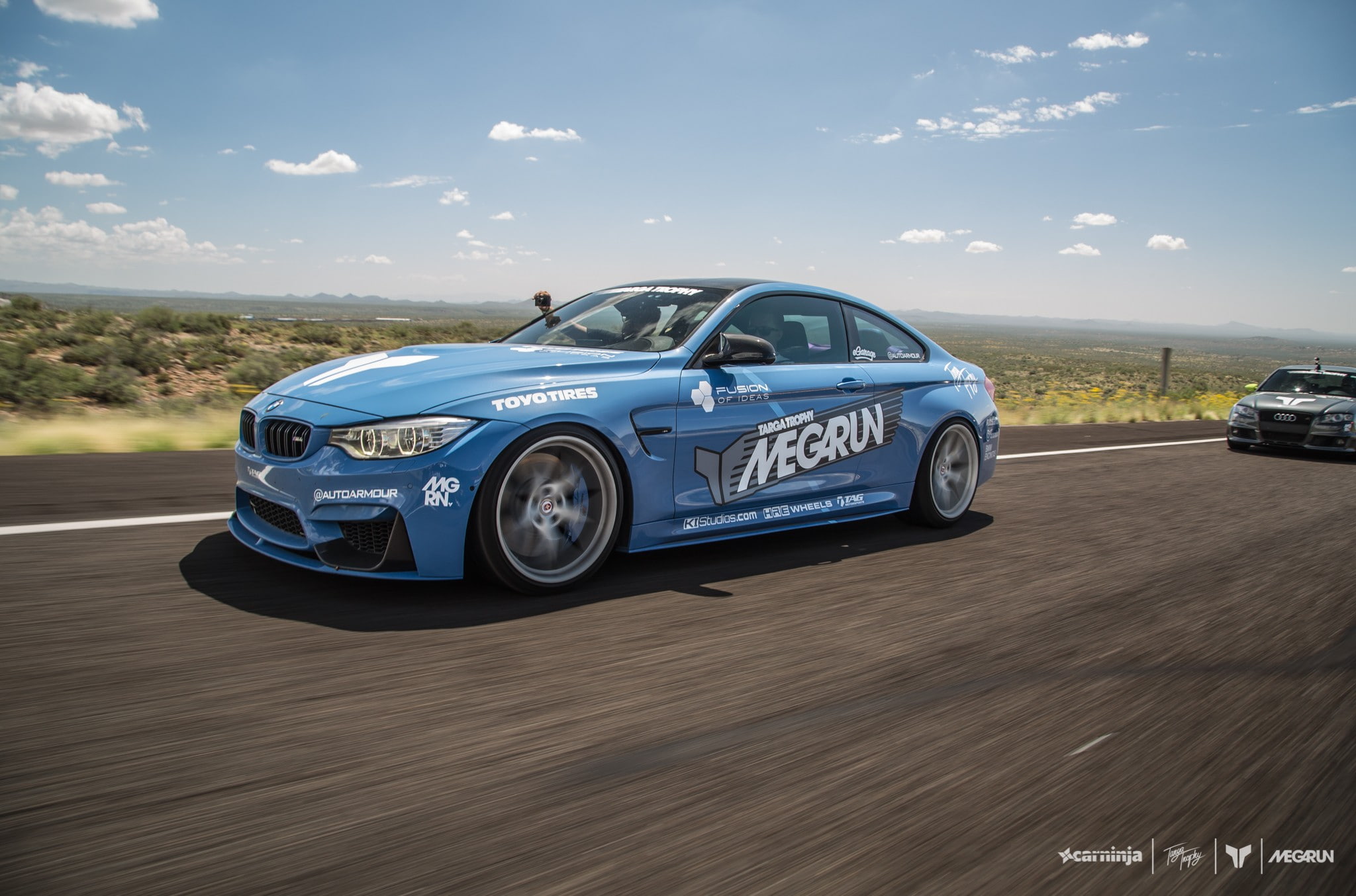 speed, sky, mode of transportation, road trip, motion, profile view, Carninja, land, nature, travel, bmw x6, LB Performance, non-urban scene, BMW M4 Coupe, HD Wallpaper