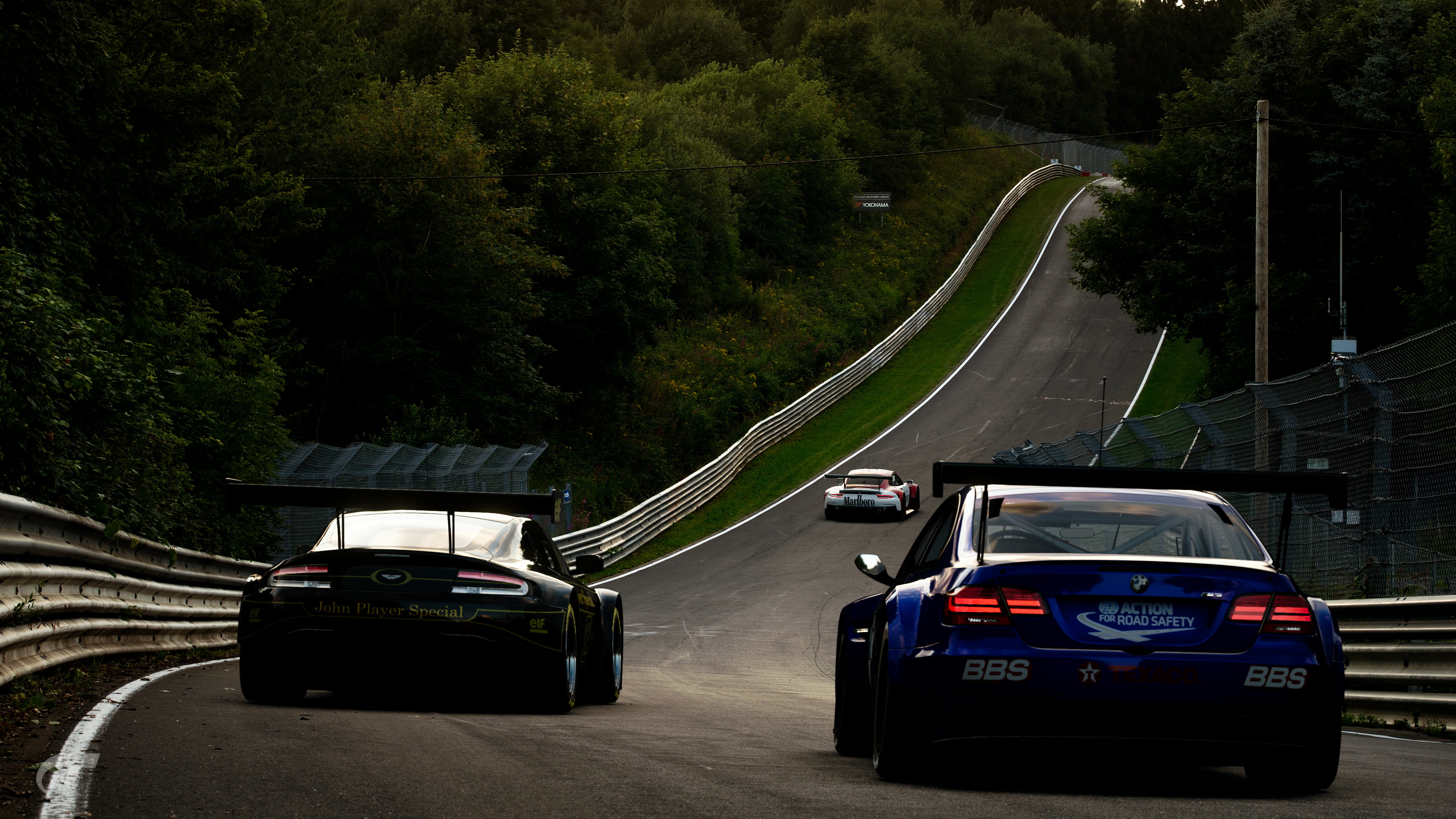 Gran Turismo Sport, Nordschleife, Motorsport, 4K, Porsche, BMW, Aston Martin Vantage GT3, HD Wallpaper
