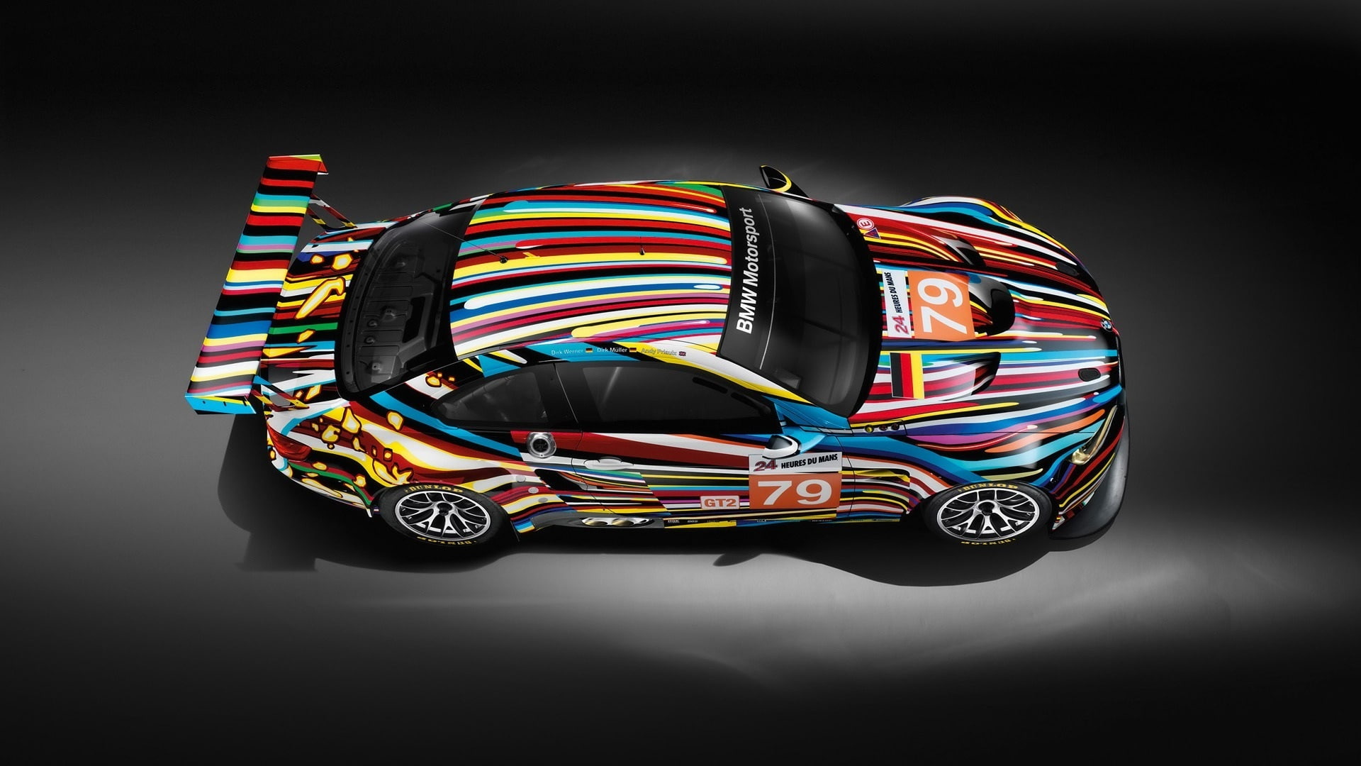 Colorful, car, multicolored, BMW, 1080P, illustration, race, Motorsport, HD Wallpaper