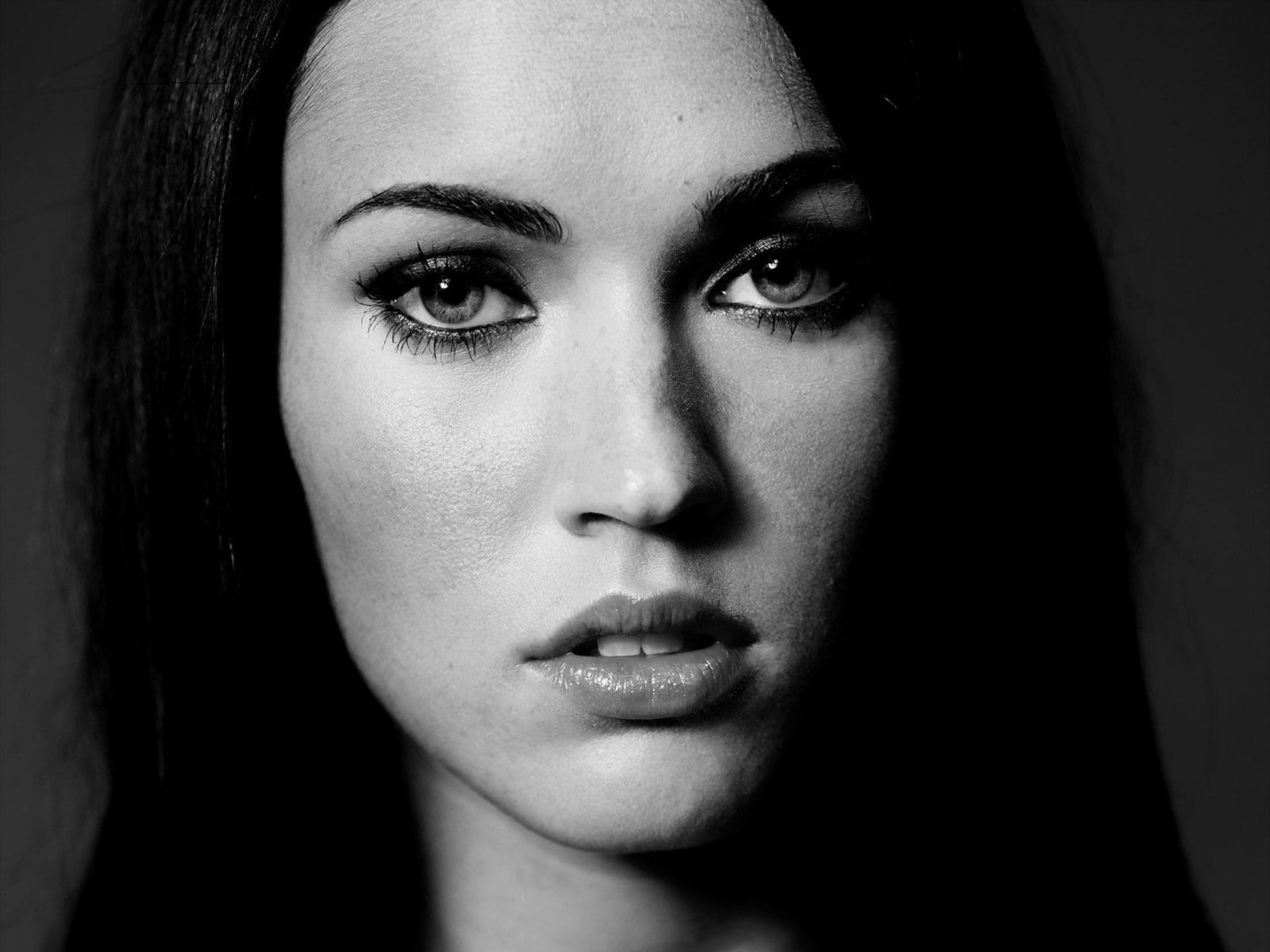 human face, monochrome, hairstyle, indoors, mid adult women, human body part, black background, young women, body part, adult, depression - sadness, beautiful woman, HD Wallpaper