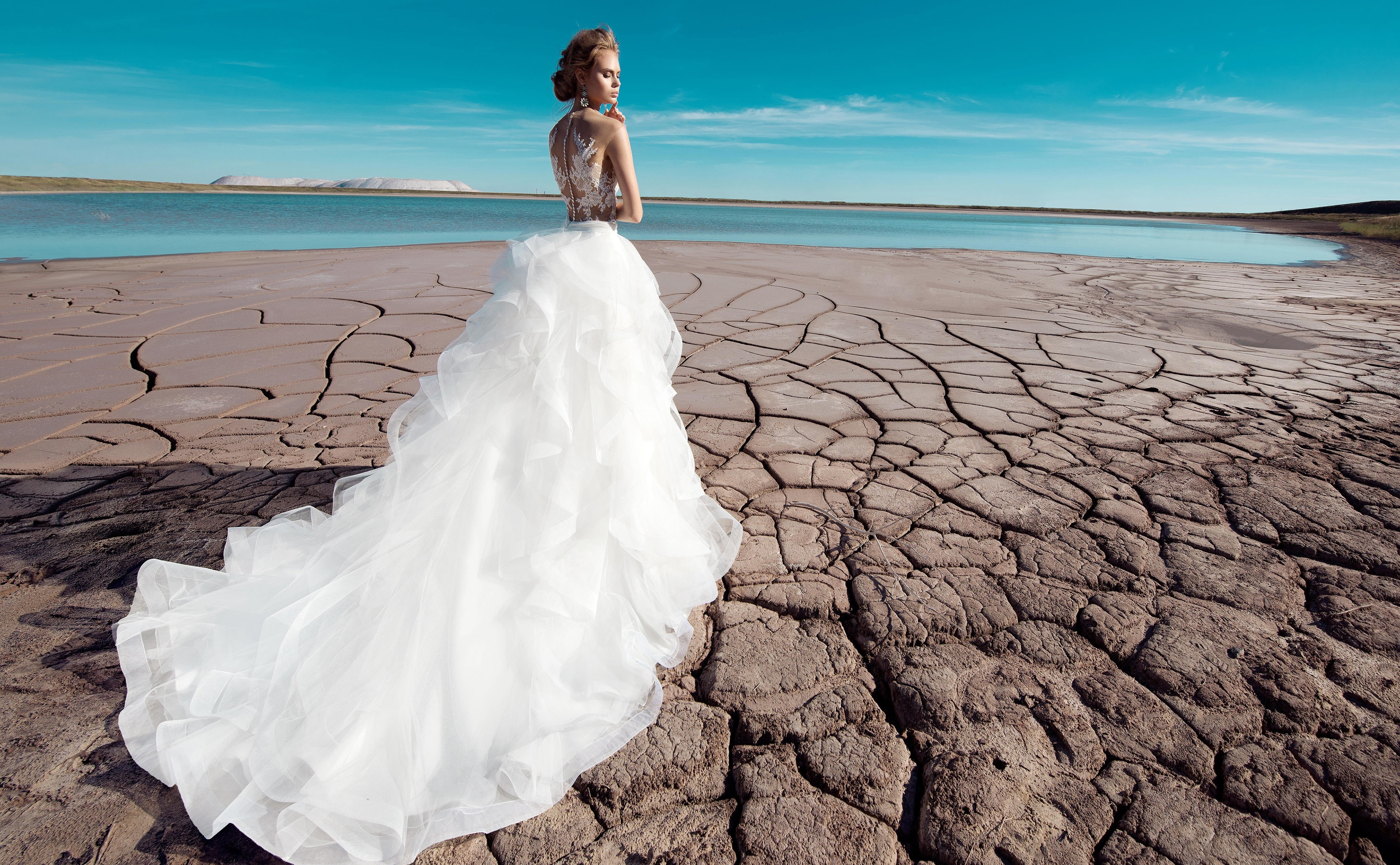 beach, Model, Girls, Beauty, clothes, nature, Gorgeous, scenics - nature, Amazing, sky, Wedding, Fashion, full length, women, Woman, adult, lifestyles, HD Wallpaper