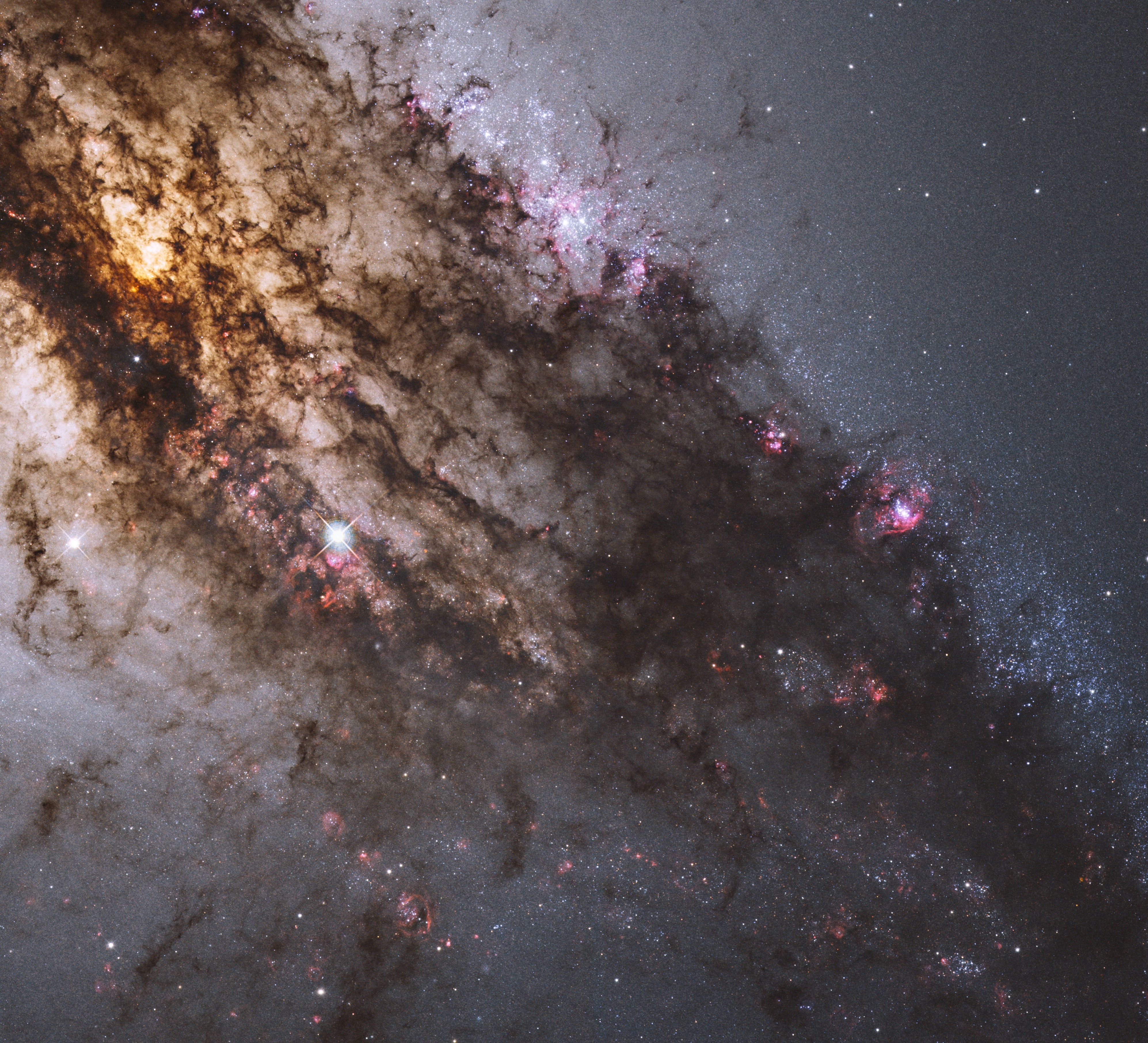 constellation, nature, mystery, no people, pink, backgrounds, abstract, night, ngc 5128, illuminated, centaurus constellation, black, beauty in nature, HD Wallpaper