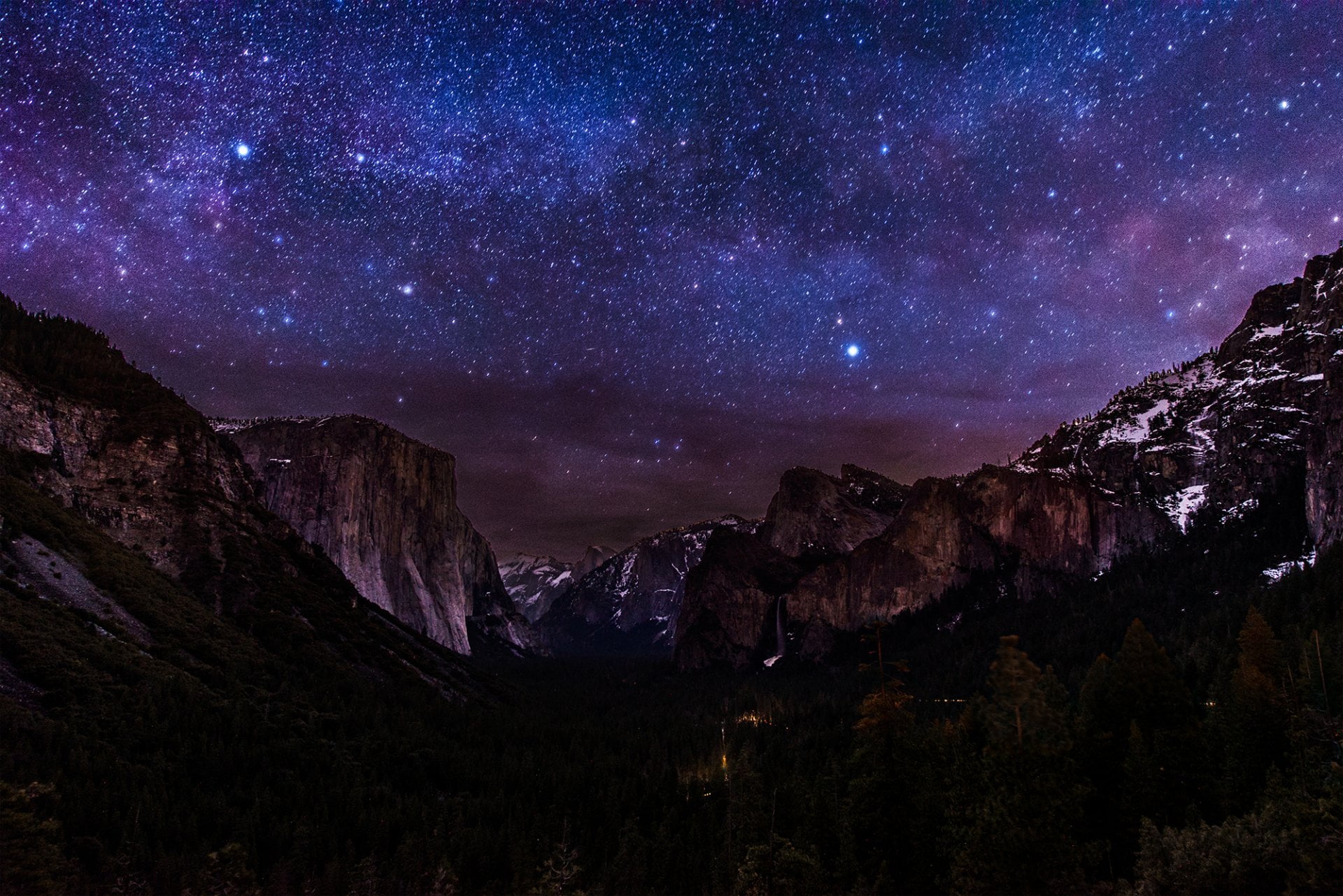 tranquility, mountain, Sci Fi, scenics - nature, astronomy, beauty in nature, star, Yosemite National Park, Milky Way, non-urban scene, mountain range, HD Wallpaper