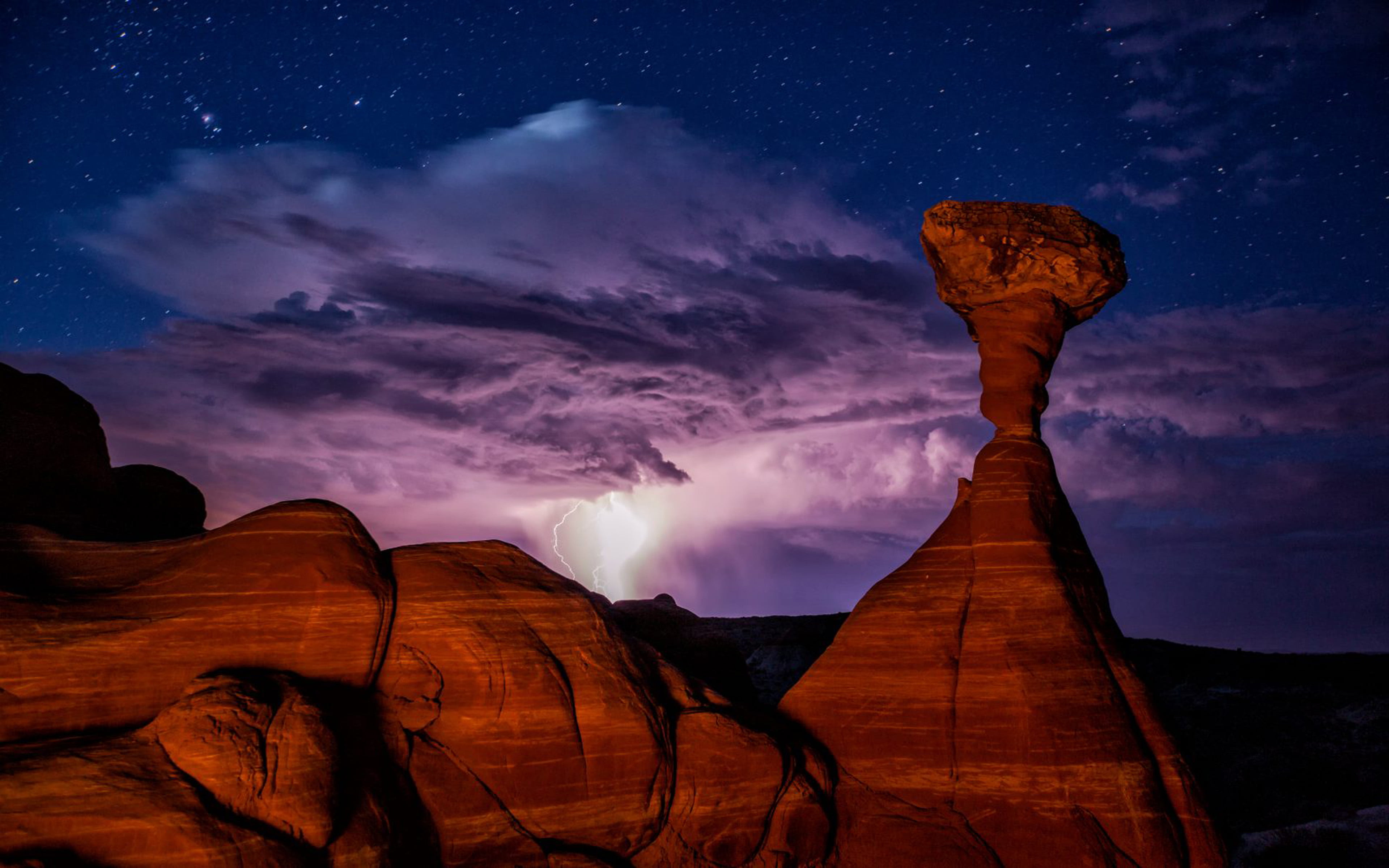 national, no people, photography, rock formation, cloud - sky, milky way, night, star - space, desktop, nature, tranquility, astronomy, non-urban scene, HD Wallpaper