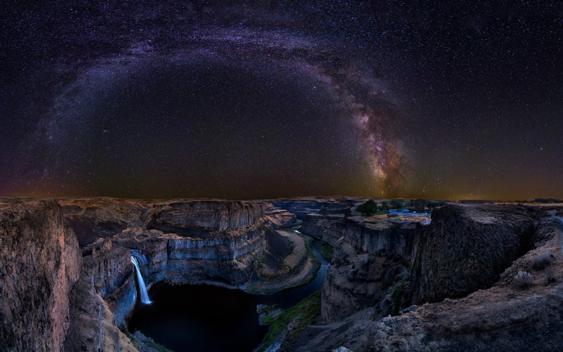 rock formation, tranquil scene, no people, beauty in nature, rock, solid, rock - object, nature, tranquility, sky, milky way, star field, space, star - space, HD Wallpaper
