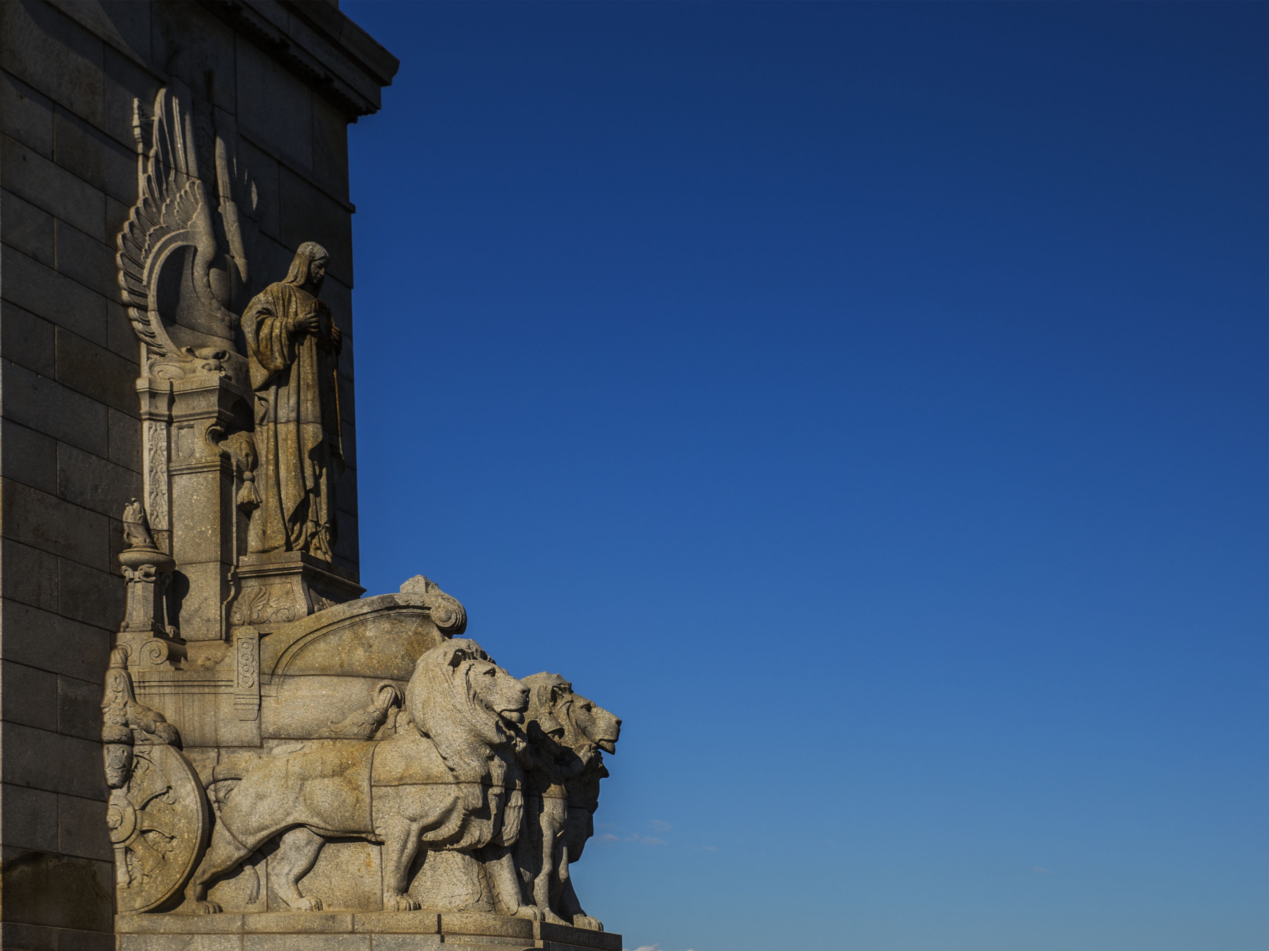 statue, melbourne skyline, tourist, travel destinations, cityscape, shrine, day, monument, clear sky, craft, architectural column, famous Place, no people, HD Wallpaper