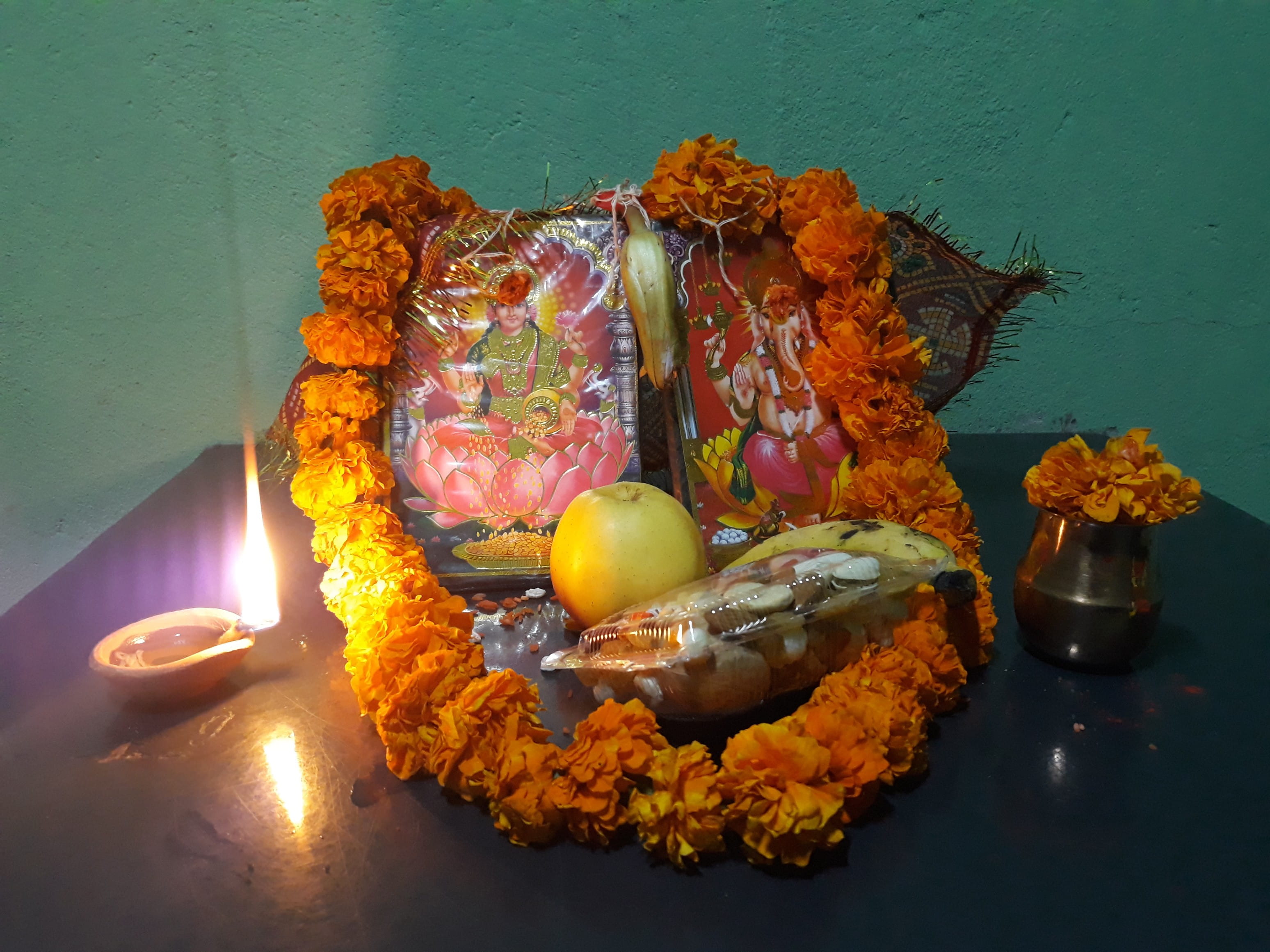 2K, flower, still life, flowering plant, temptation, fruit, nature, tihar, flame, religion, freshness, healthy eating, fire, wellbeing, indoors, no people, HD Wallpaper