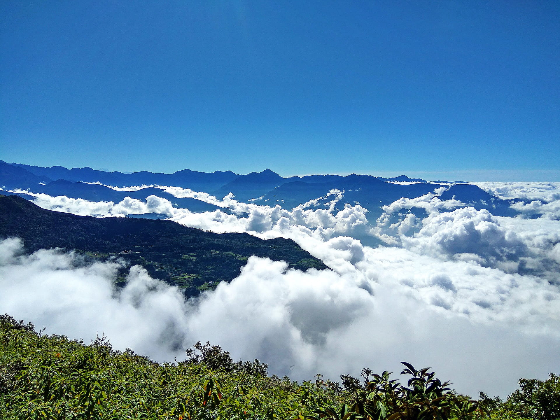 idyllic, outdoors, scenics - nature, tree, plant, sky, environment, tranquil scene, Mountain, 1080P, nature, Cloud, nepal landscape, beauty in nature, HD Wallpaper