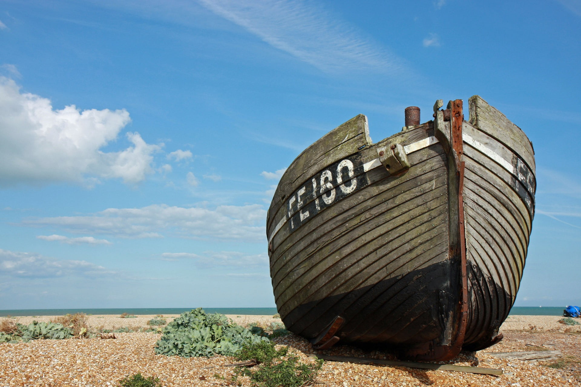 deterioration, large, beached, pebbles, huge, transportation, body, blue, near, non-urban scene, beach, horizon, nautical vessel, mode of transportation, HD Wallpaper