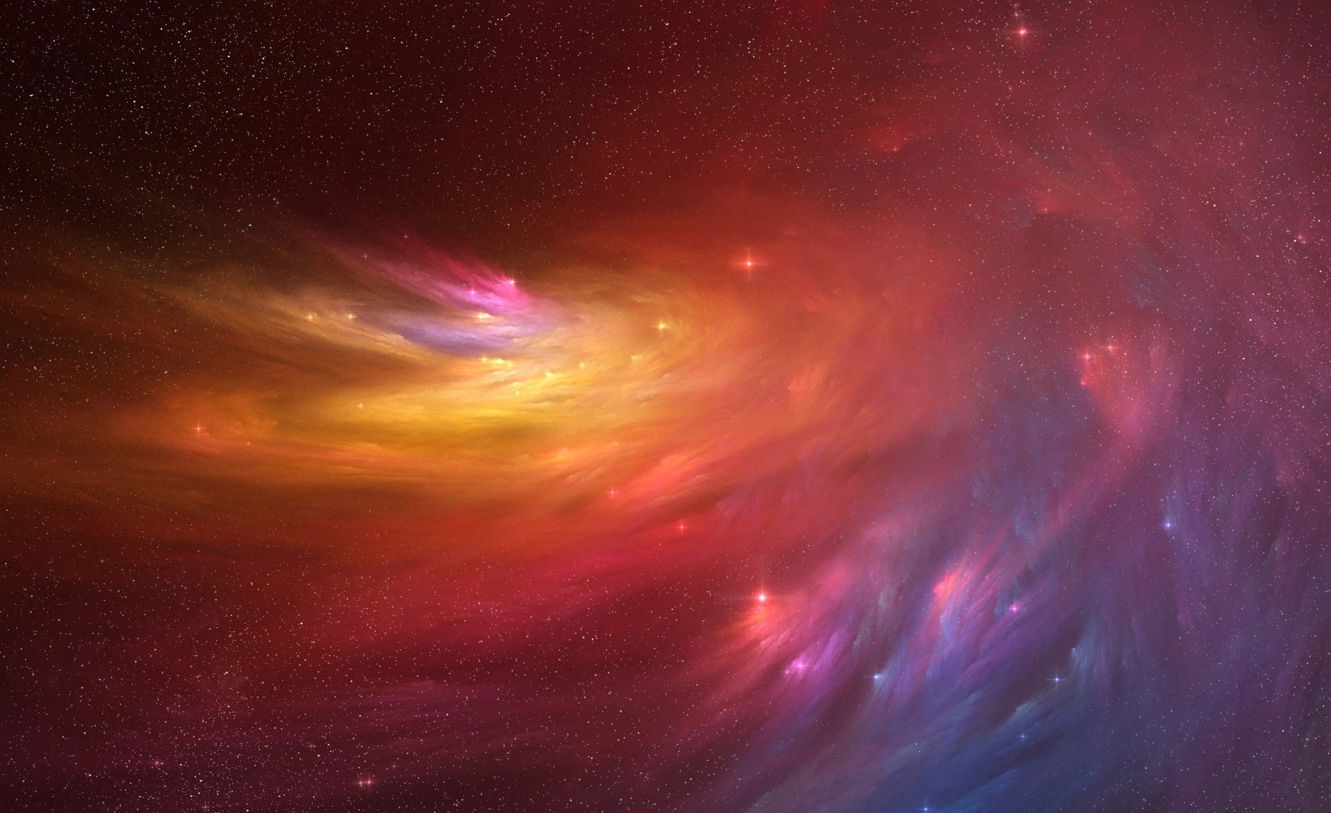 beauty, night, beauty in nature, bright, mystery, red, planet - space, outdoors, wispy, cloud - sky, multi colored, star - space, nature, astronomy, HD Wallpaper
