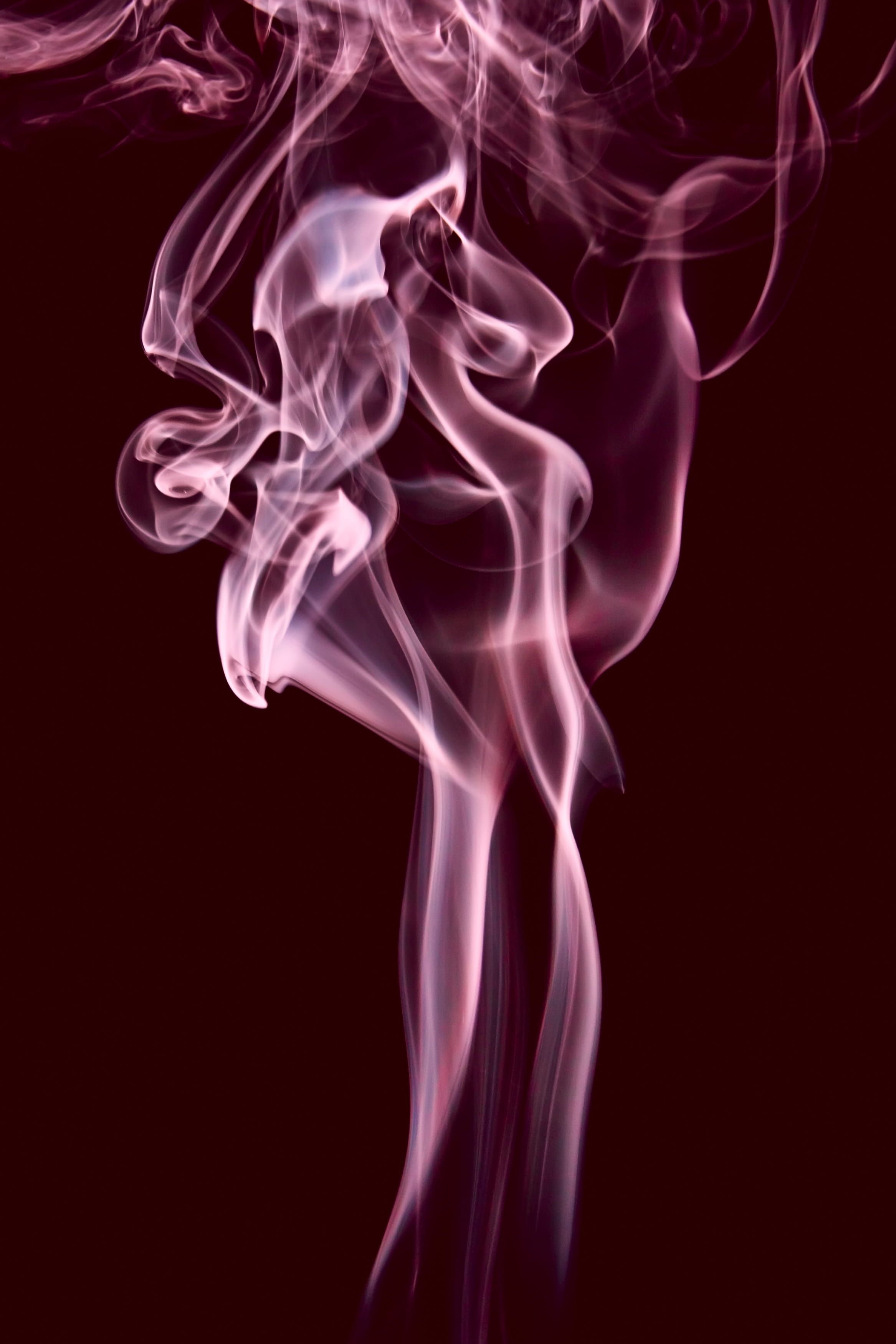smoke - physical structure, curve, complexity, color, luminosity, fumes, wispy, pattern, smoke, no people, blurred motion, moving up, close-up, 2K, burning, Phone HD Wallpaper