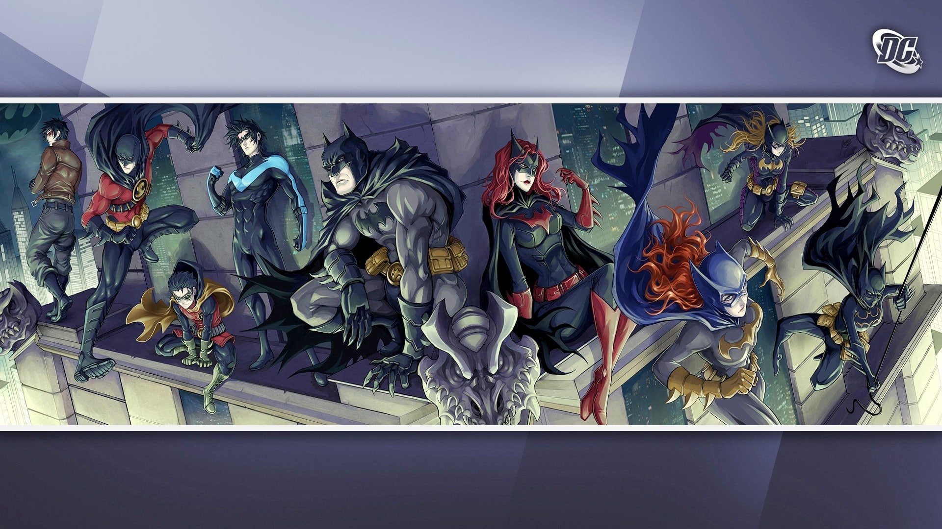 1080P, batman dc comics robin character batwoman batgirl nightwing red robin gotham city, HD Wallpaper