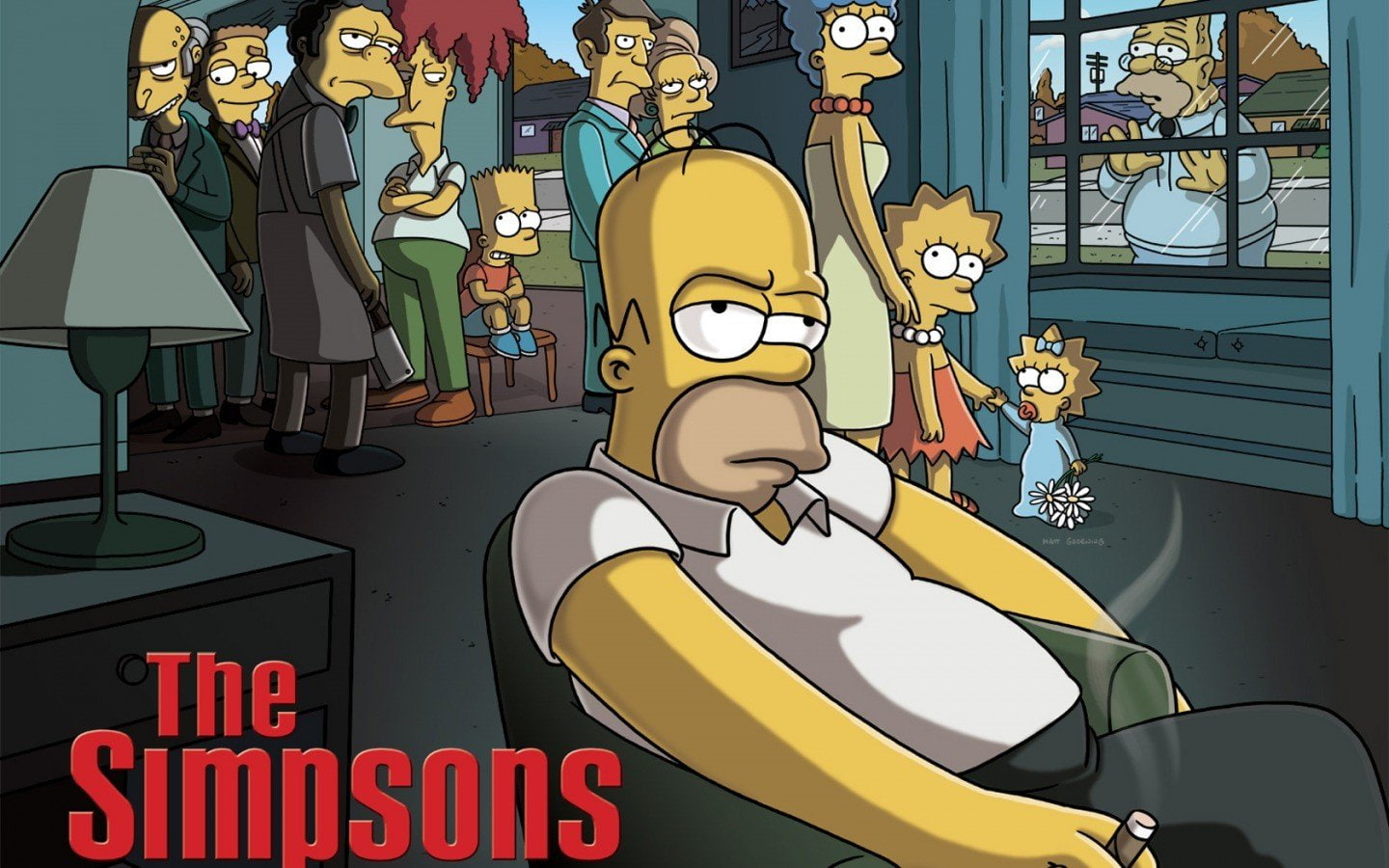 series, 720P, cartoons, sopranos, simpsons, HD Wallpaper