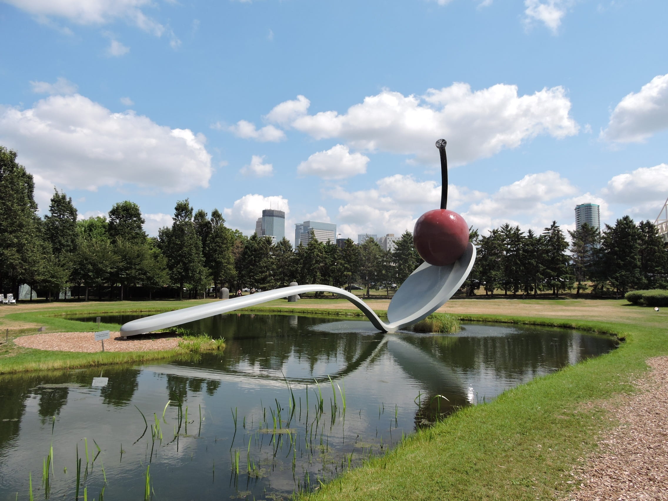 outdoors, Minneapolis, spoonbridge, water, reflection, green color, scenics - nature, cherry, lake, 1080P, Spoon, no people, Arts, park, architecture, HD Wallpaper