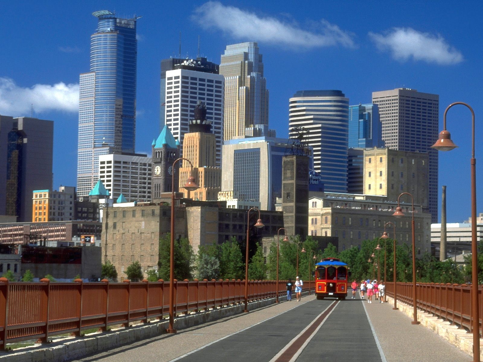 city, Minneapolis, cityscape, people, urban, 720P, skyscraper, HD Wallpaper