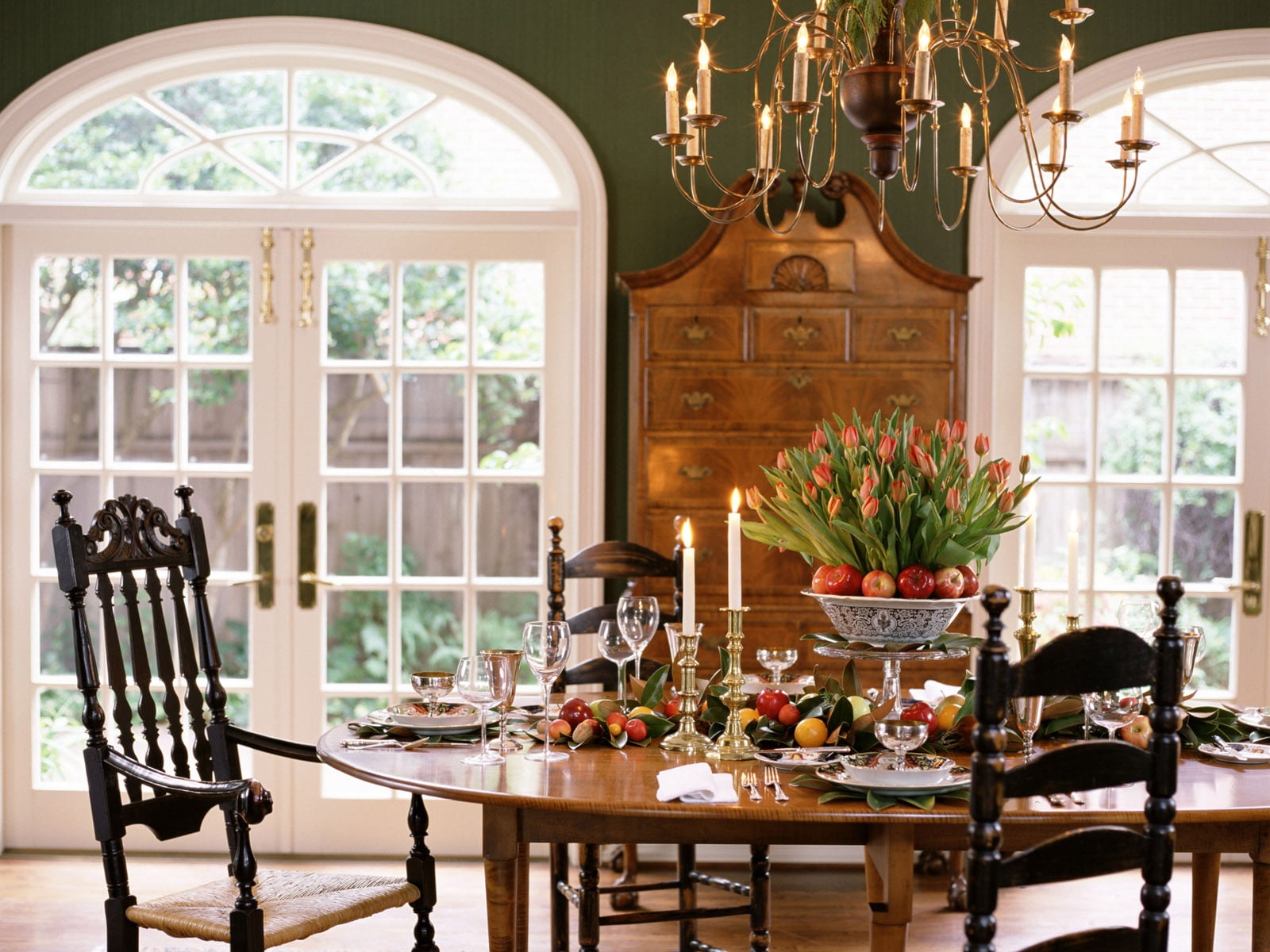 domestic Room, indoors, decoration, plate, domestic Kitchen, dining, furniture, dinner, table, chair, flower, lighting equipment, luxury, architecture, HD Wallpaper