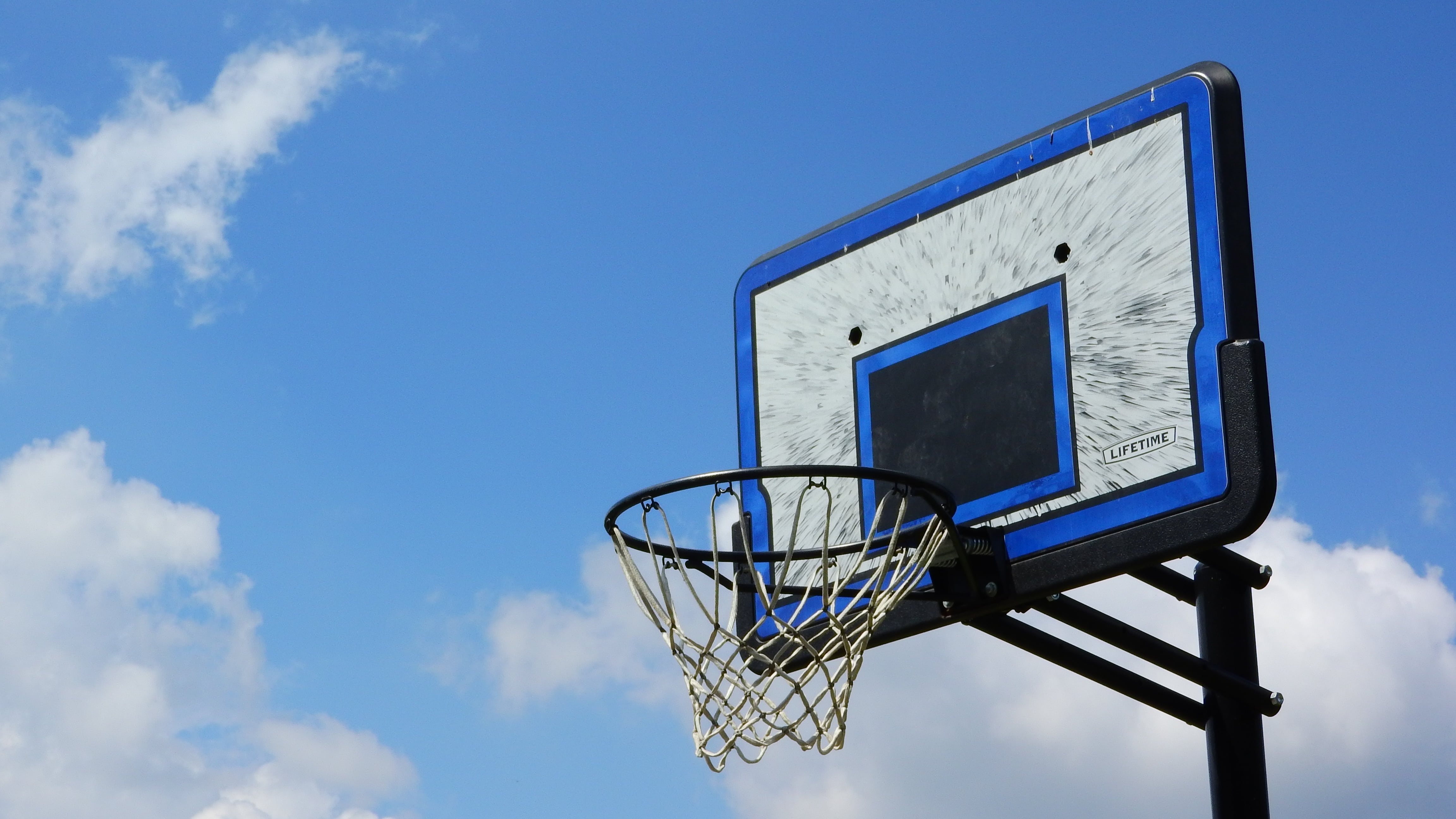net - sports equipment, team sport, field, sky, relaxation, low angle view, hoop, at the edge of, 4K, basketball, portable, white, competition, black, HD Wallpaper