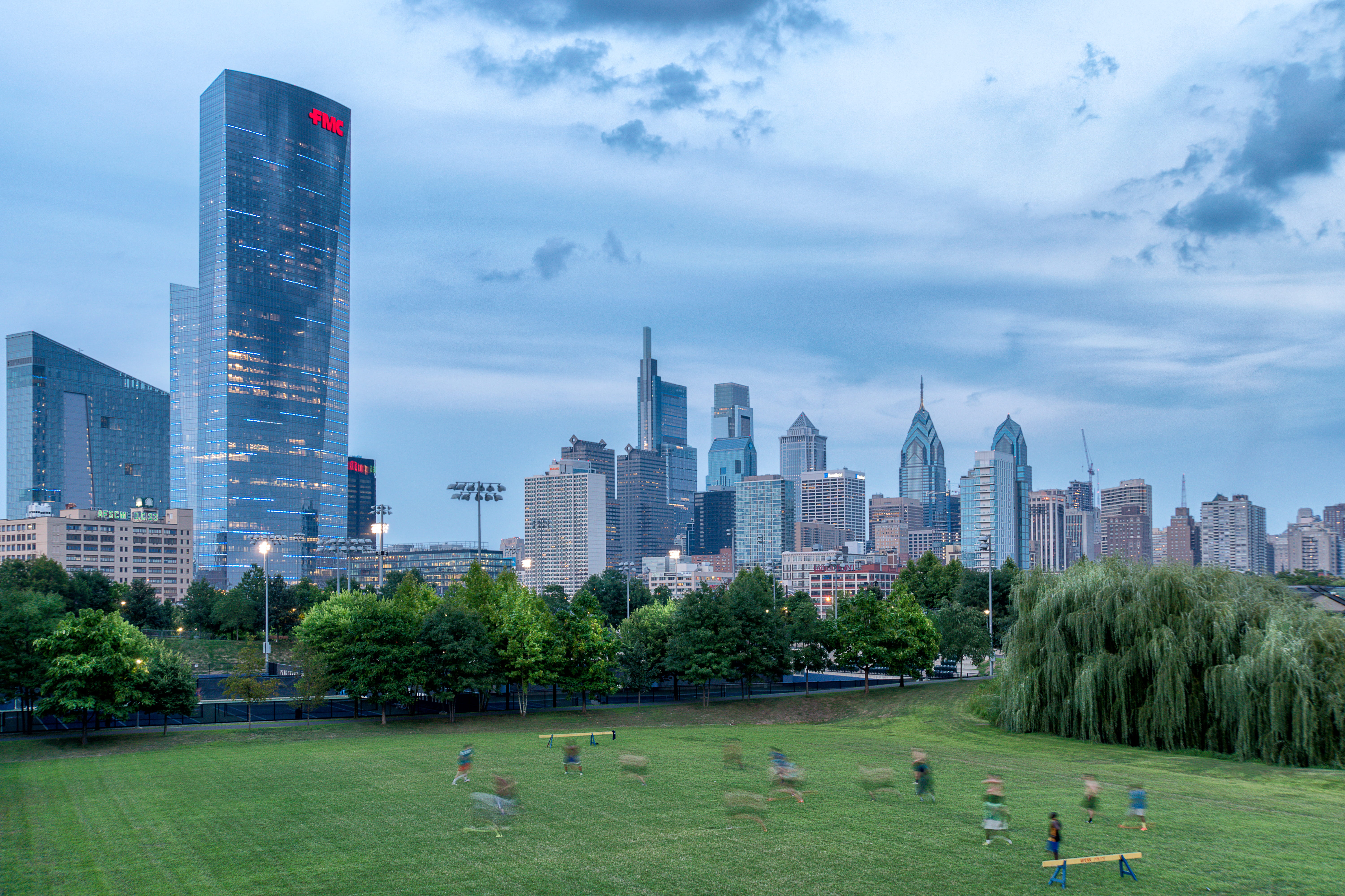 skyline, philly, sports, office building exterior, financial district, soccer, skyscraper, philadelphia, built structure, tower, city, modern, urban skyline, HD Wallpaper