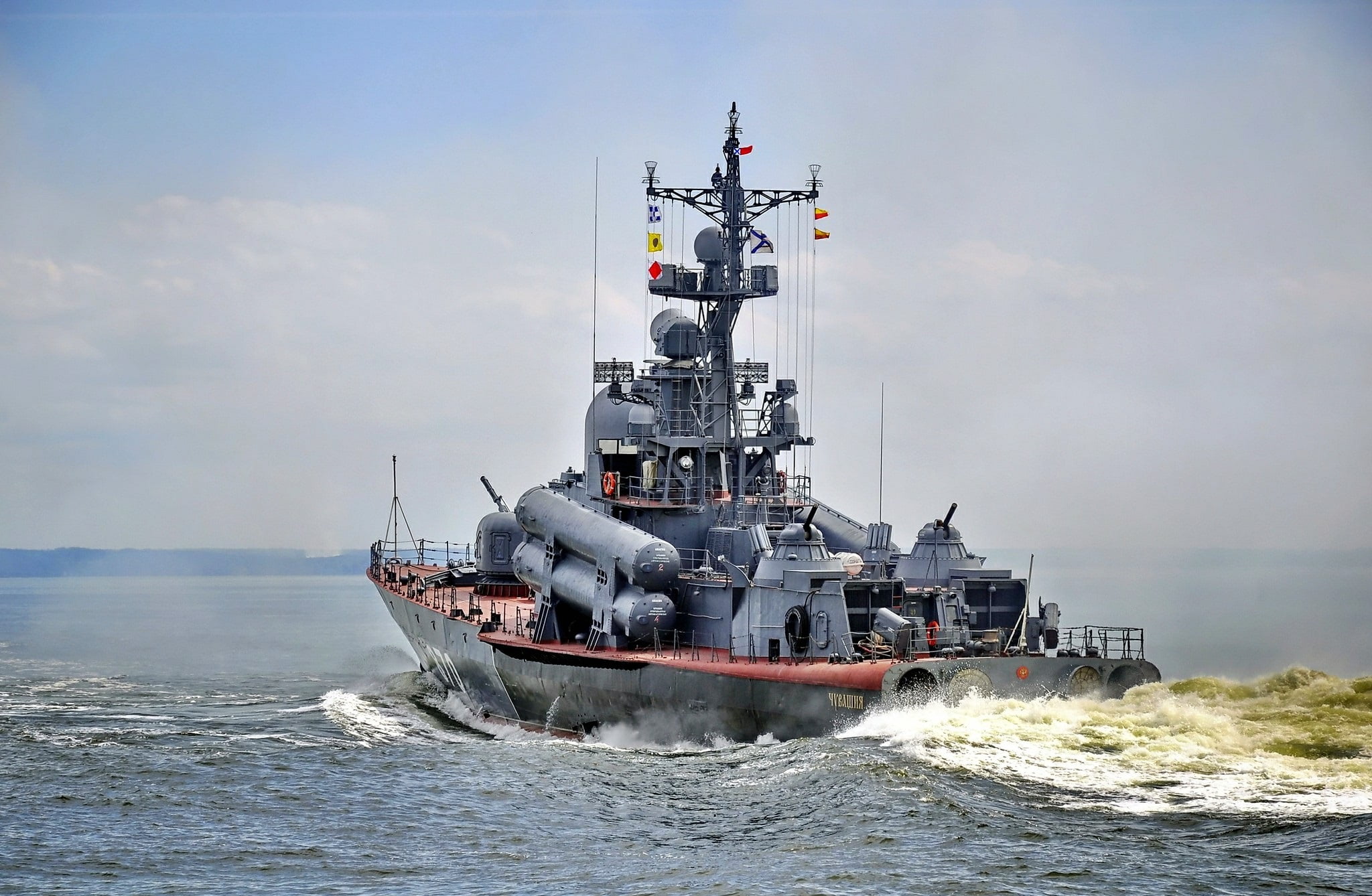 Guided Missile Destroyer, Russian Navy, 1080P, Warships, HD Wallpaper