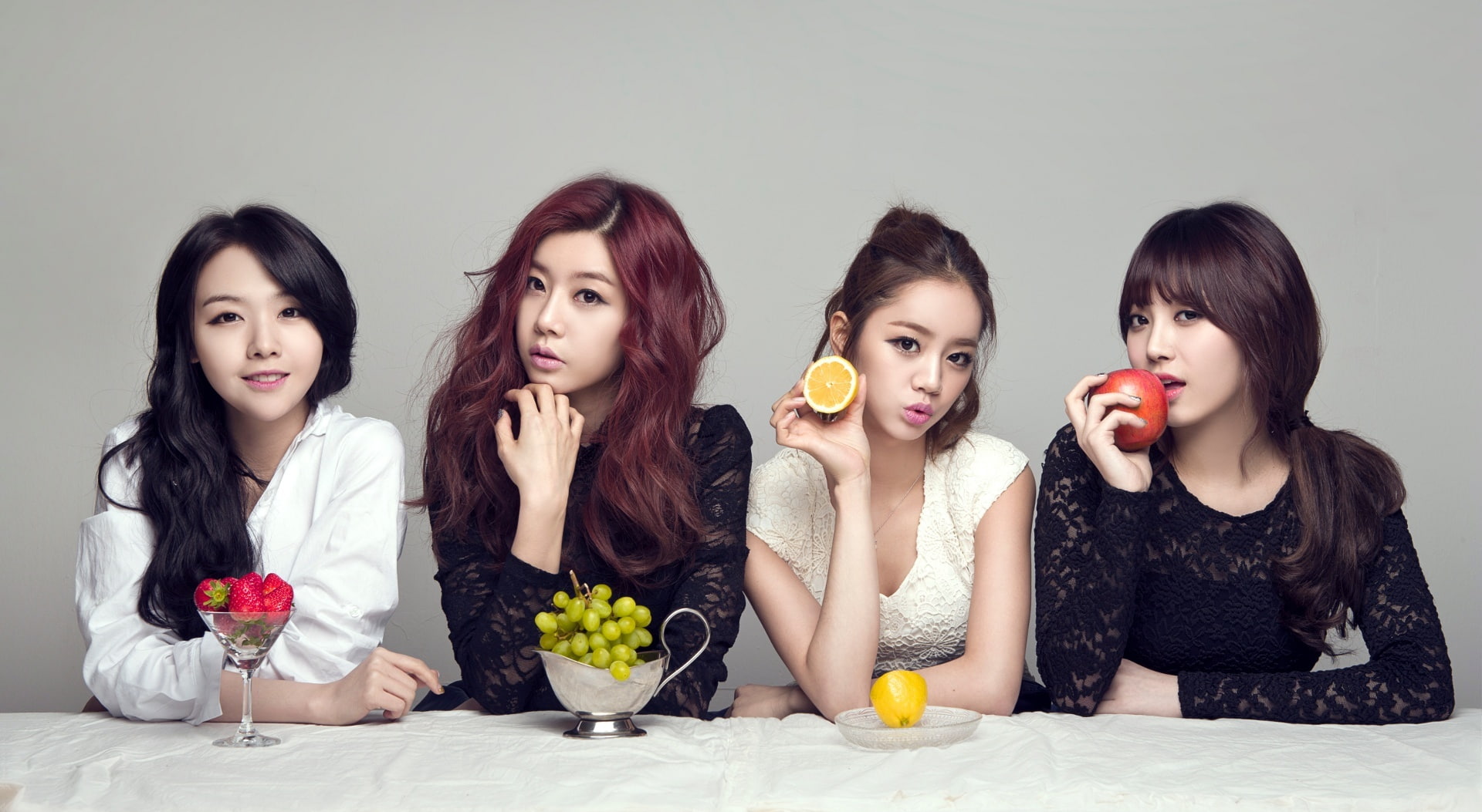 seoul, friendship, indoors, adult, girls, white, Music, girls day, south korea, looking at camera, group of people, korean music, young adult, studio shot, HD Wallpaper