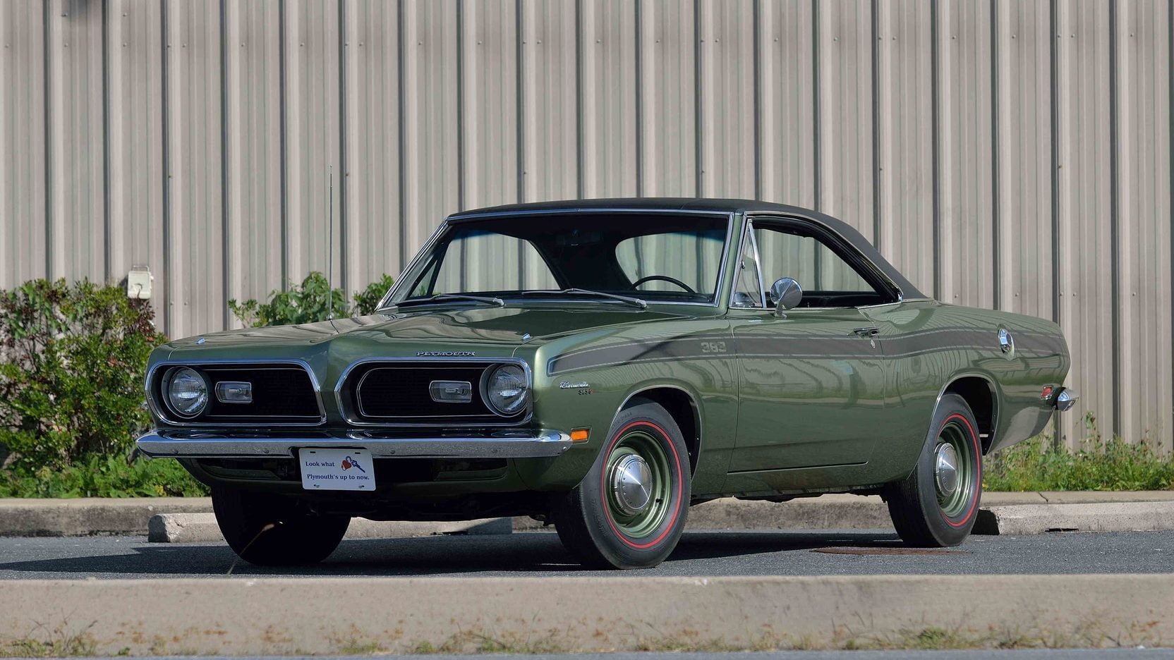 green, 1969, barracuda, formula-s, coupe, plymouth, 383, 720P, cars, HD Wallpaper