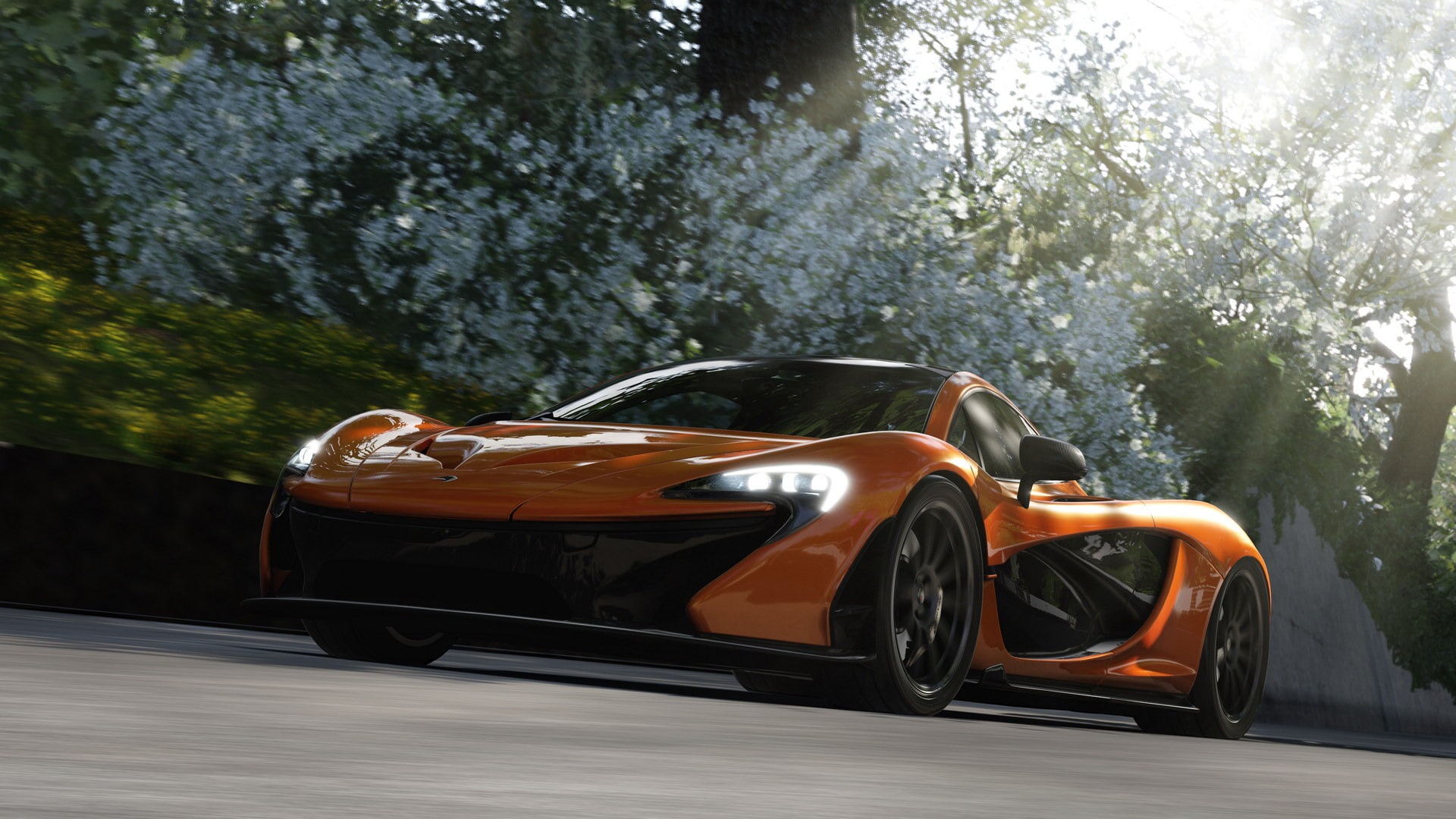 road trip, tree, car, desktop, forza, outdoors, transportation, retro styled, real people, plant, game, sunlight, nature, land vehicle, one person, day, HD Wallpaper