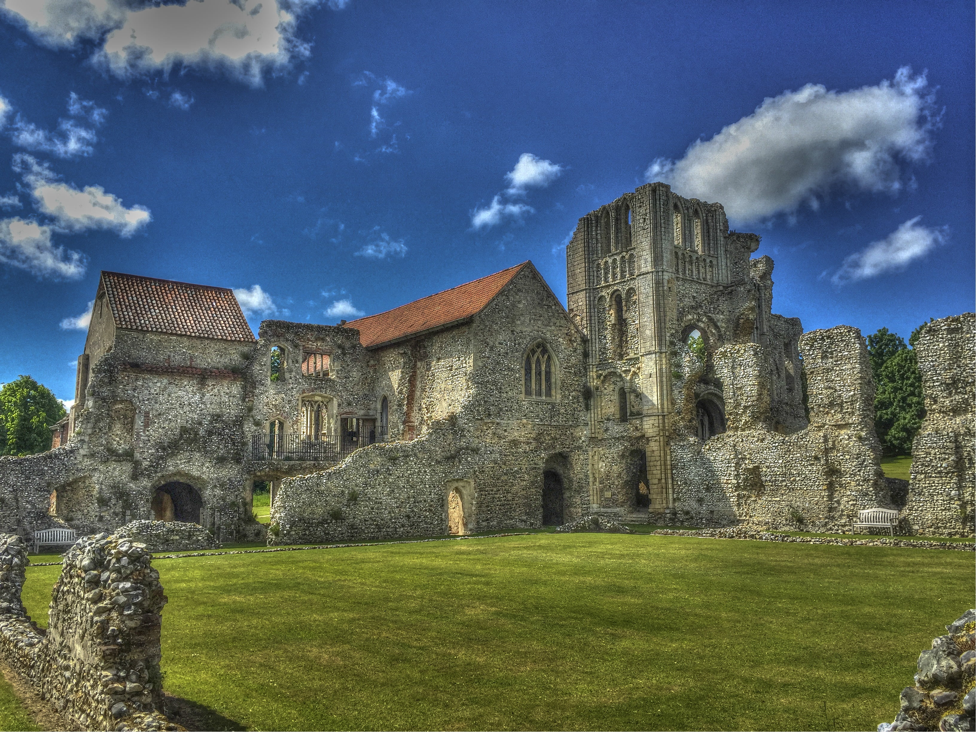 abandon building, old, ruined, castle acre, grass, priory ruins, famous Place, building exterior, europe, priory, no people, building, stone Material, uk, HD Wallpaper